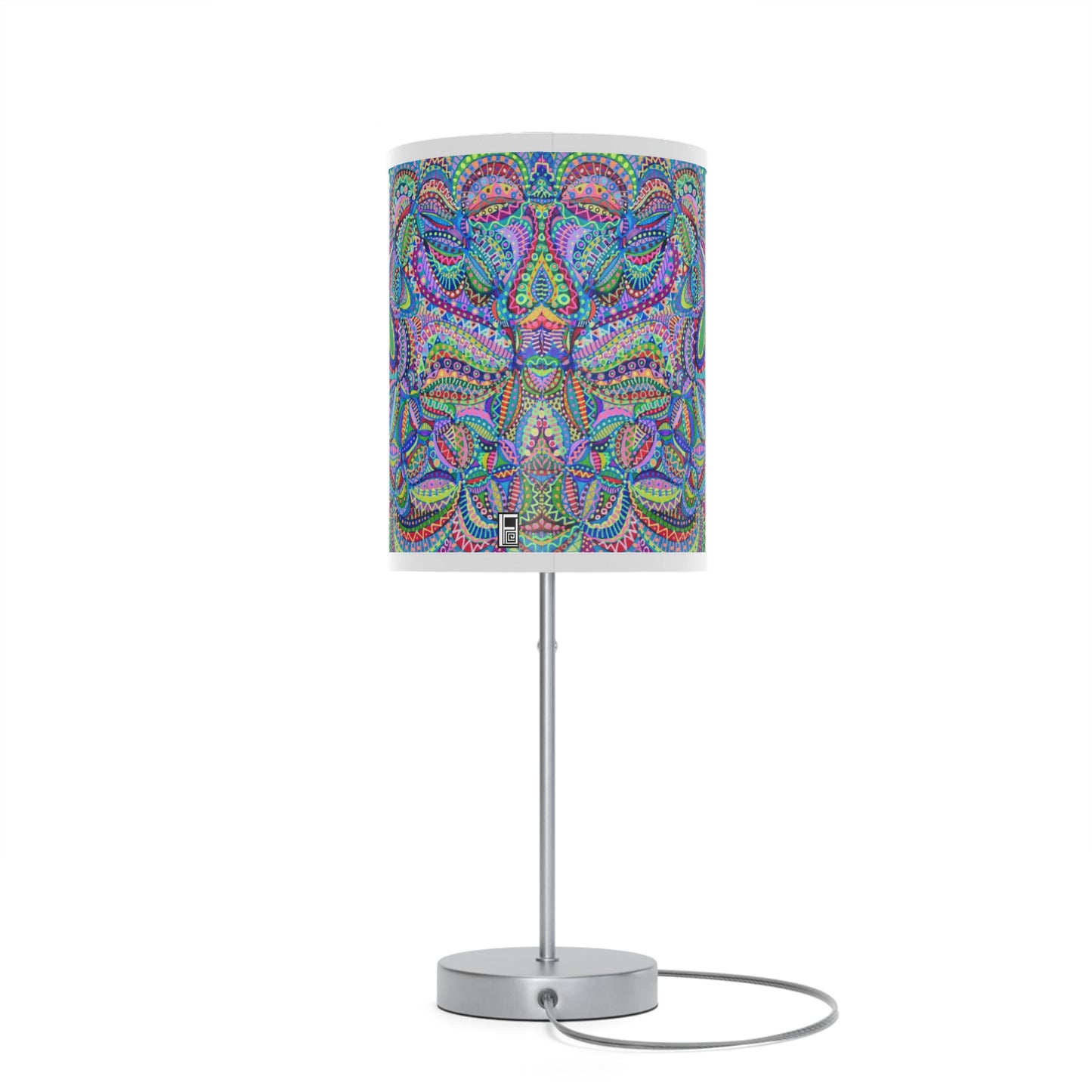 Lamp on a Stand, US|CA plug, No. 255 - Multicolour Abstract