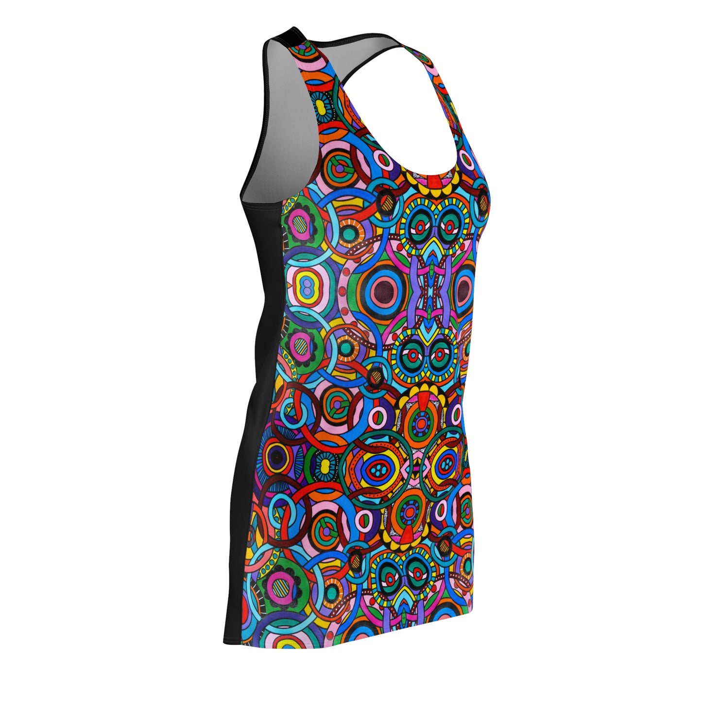 Women's Cut & Sew Racerback Dress - No. 221 - 'Interlinked'