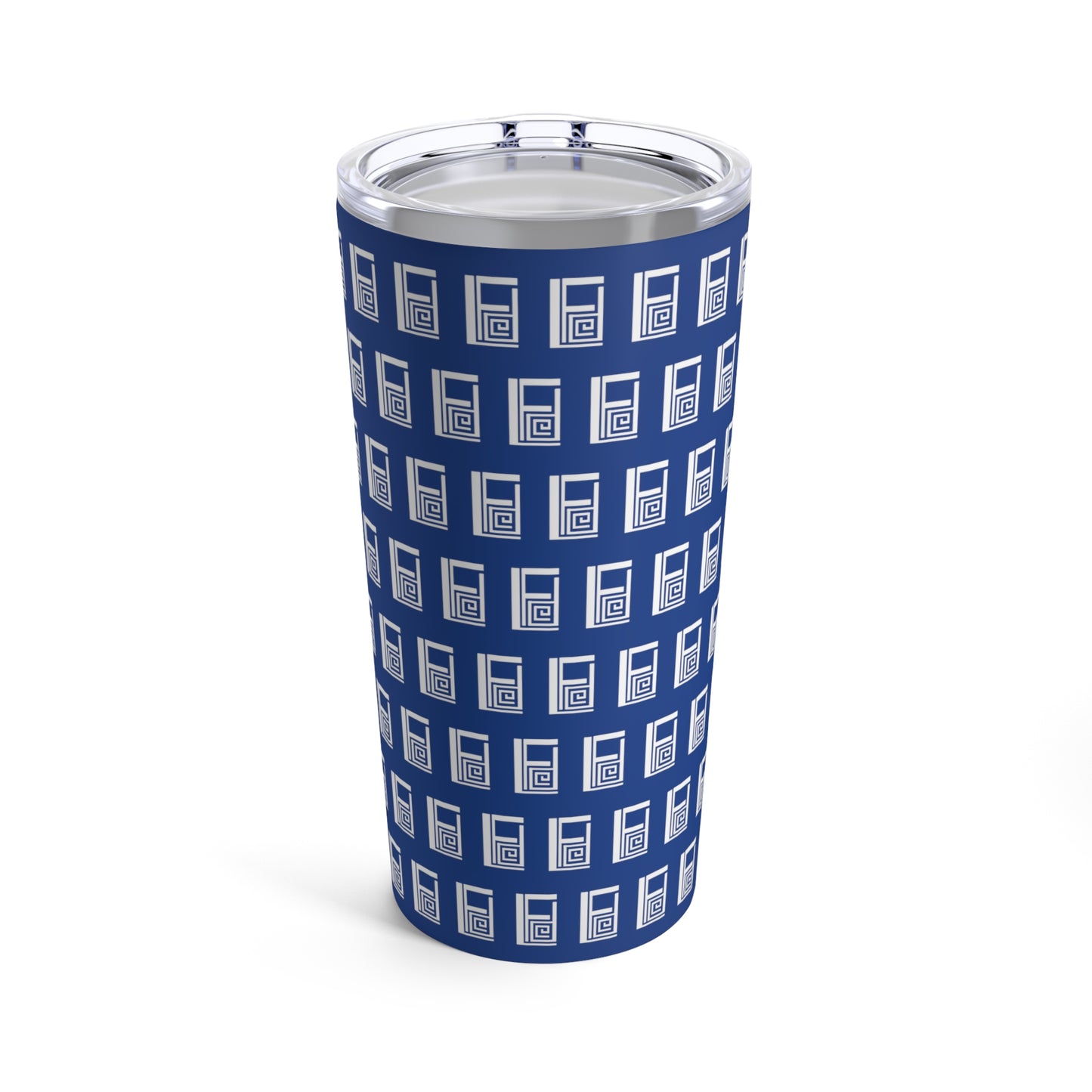 Tumbler 20oz - No. 000BE - White Logo on Blue - By Irish Artist Fiona de Lacy