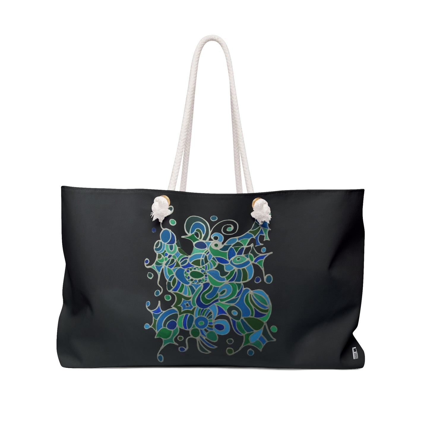 Weekender / Beach / Overnight Bag - No. 146 - 'Bird of Paradise' on Black