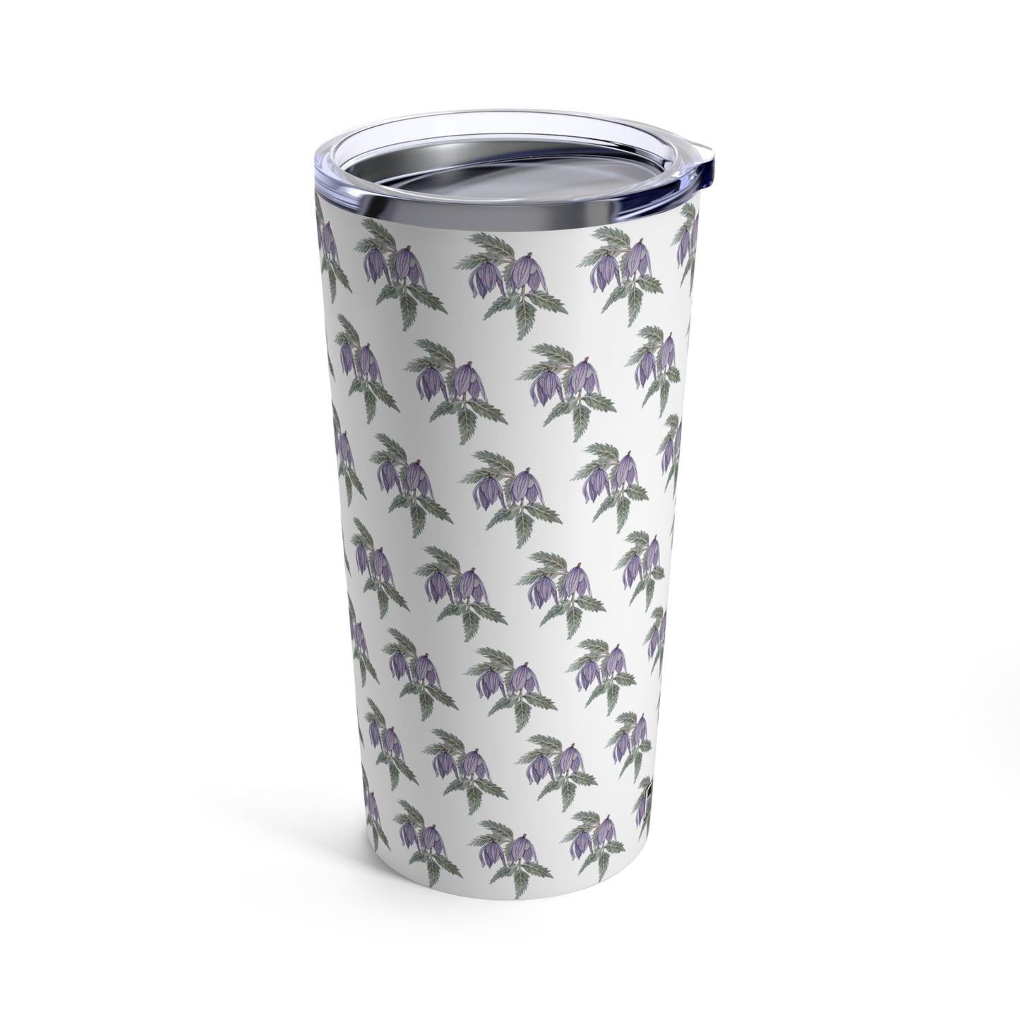 Tumbler 20oz - No. 270 Purple drop flowers - By Irish Artist Fiona de Lacy