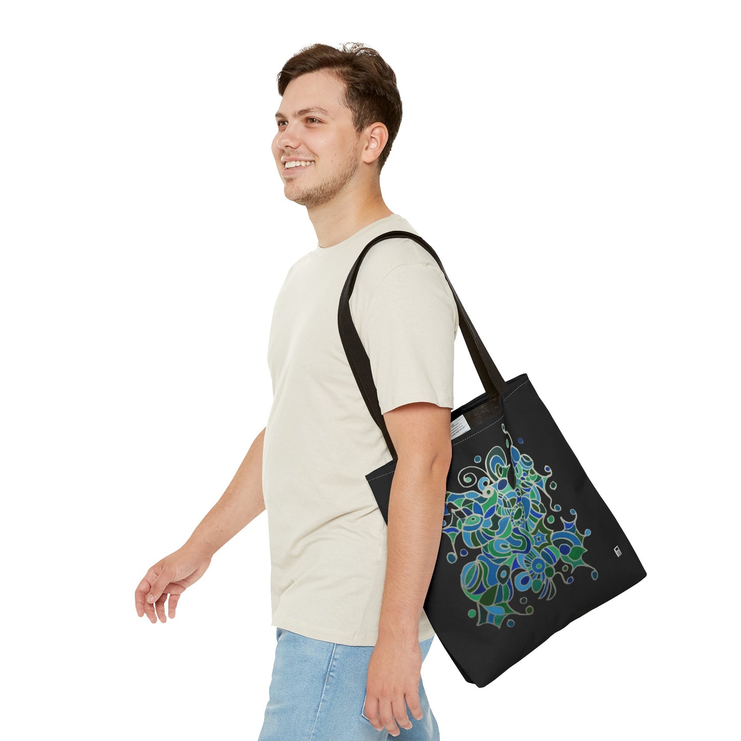 Tote Bag - No.146 - A 'Bird of Paradise' on Black