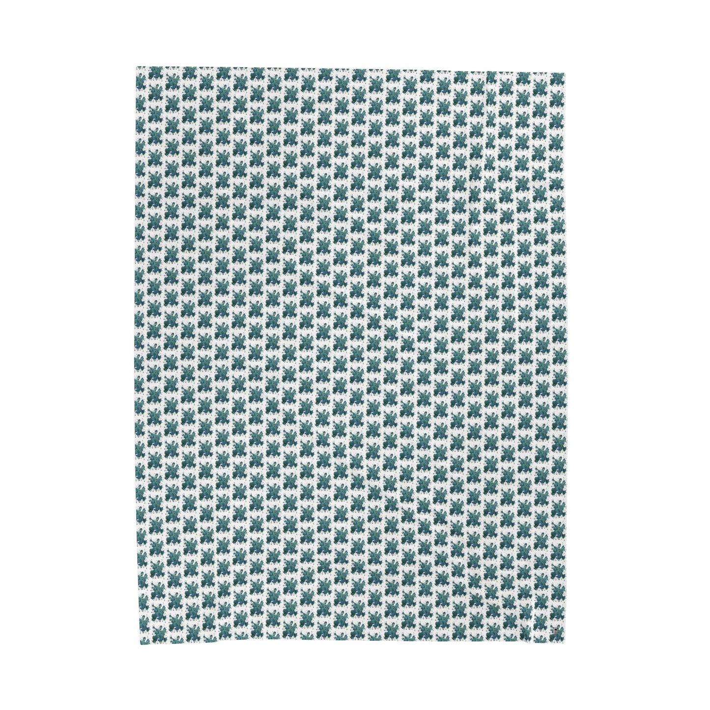 Velveteen Plush Blanket - No.146 - 'Bird of Paradise' on White