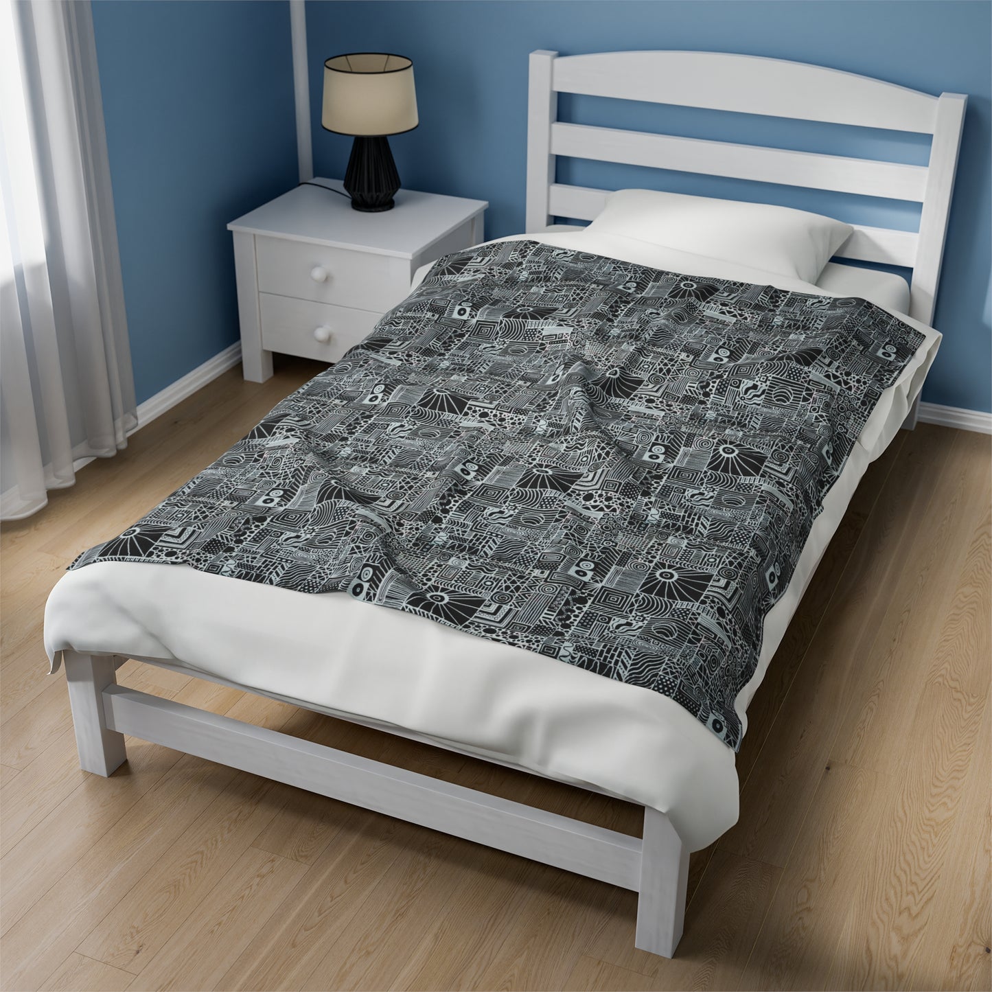 Velveteen Plush Blanket - No. 252 - Monochrome