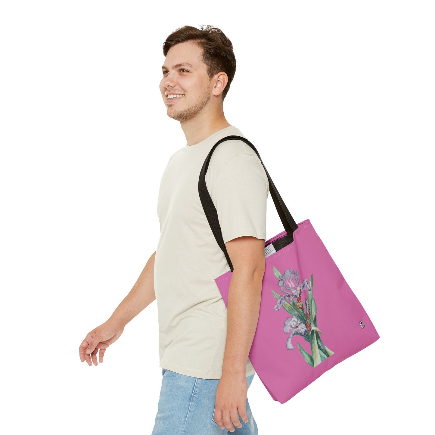 Tote Bag - No. 272 - Purple Orchid on Pink