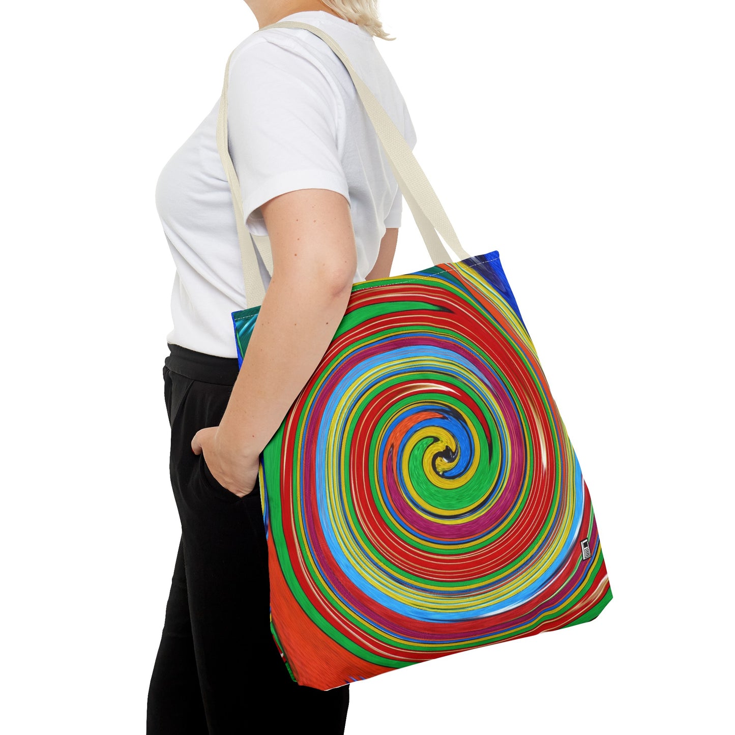 Tote Bag - No.303 - 'Swirl Blue & Orange'