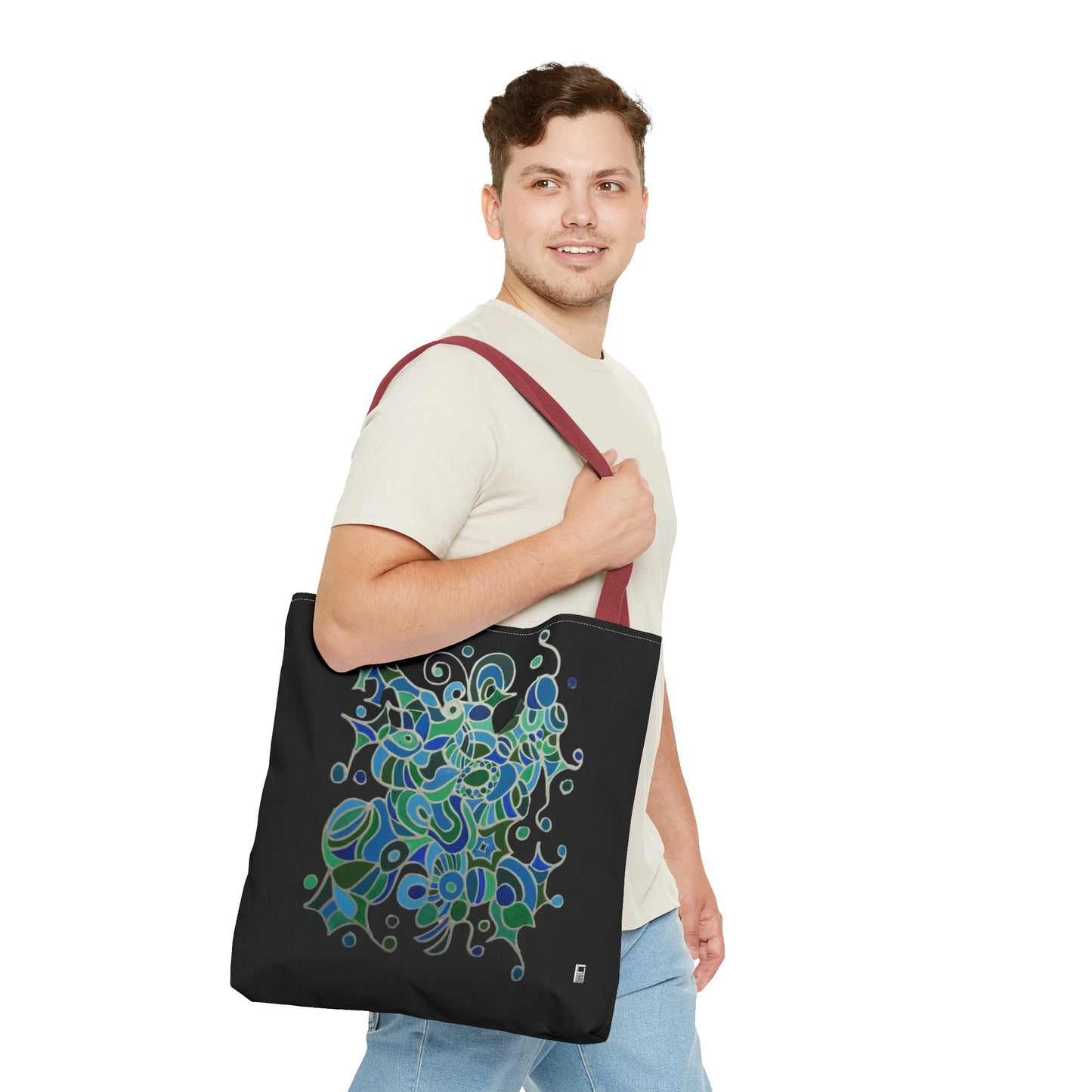 Tote Bag - No.146 - A 'Bird of Paradise' on Black