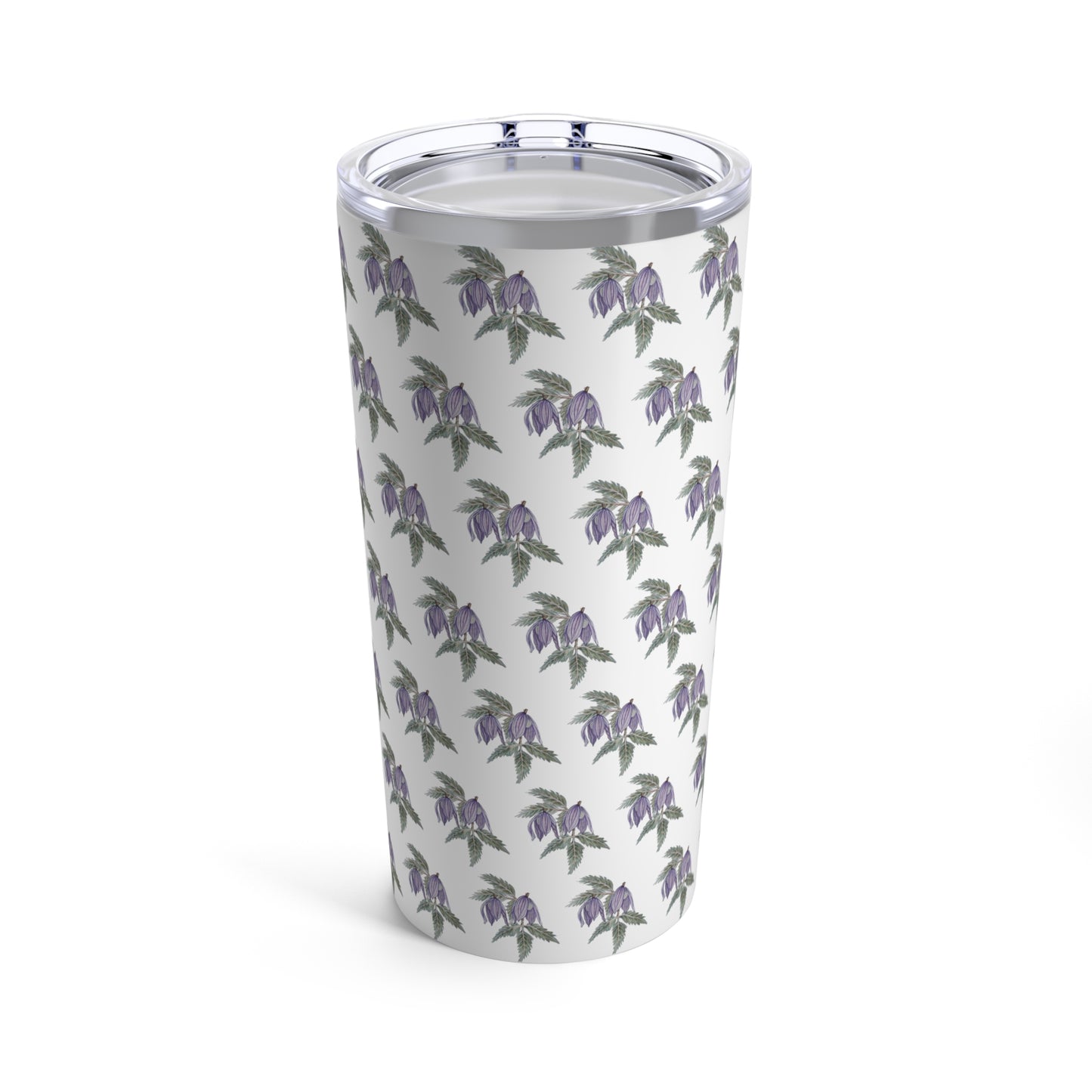 Tumbler 20oz - No. 270 Purple drop flowers - By Irish Artist Fiona de Lacy
