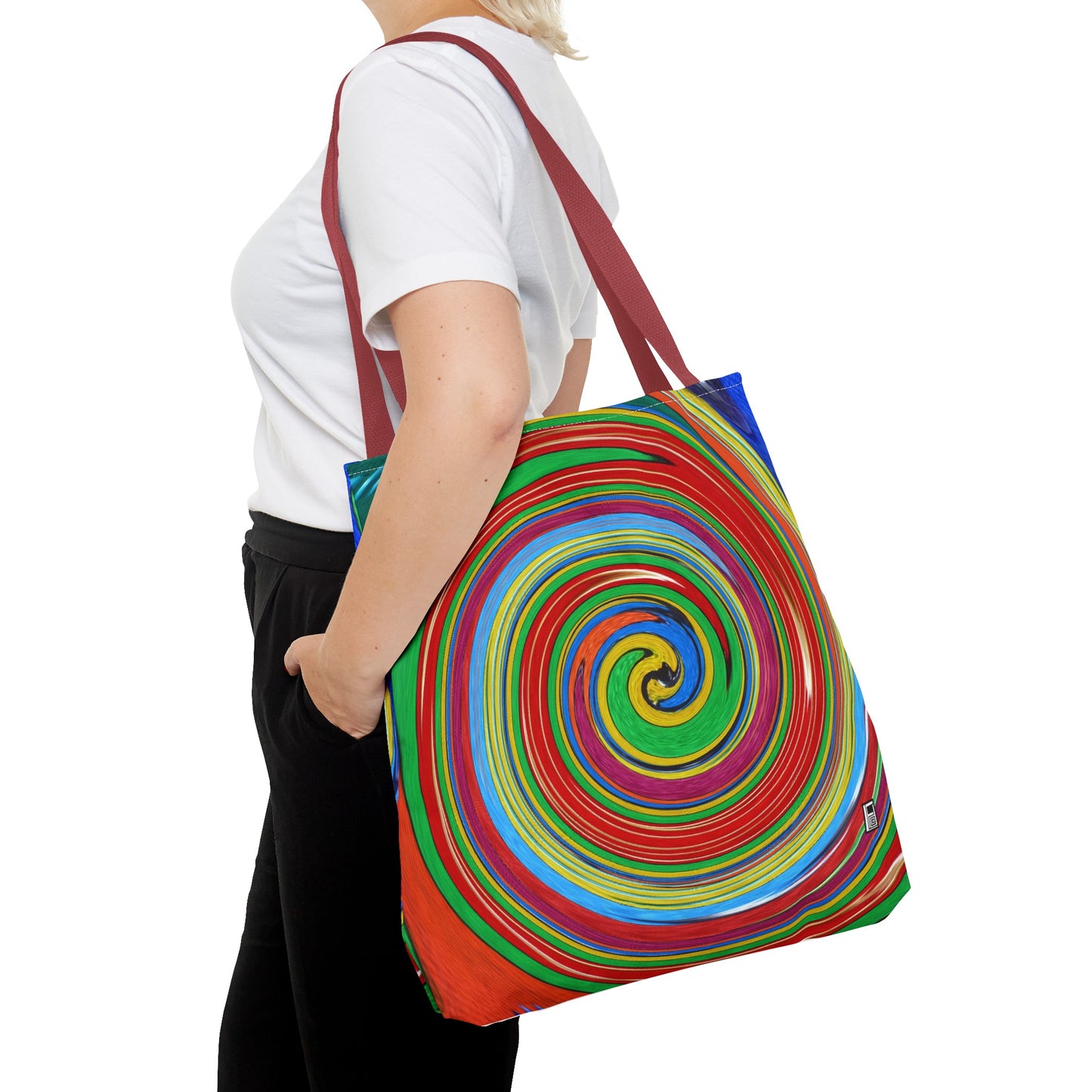 Tote Bag - No.303 - 'Swirl Blue & Orange'
