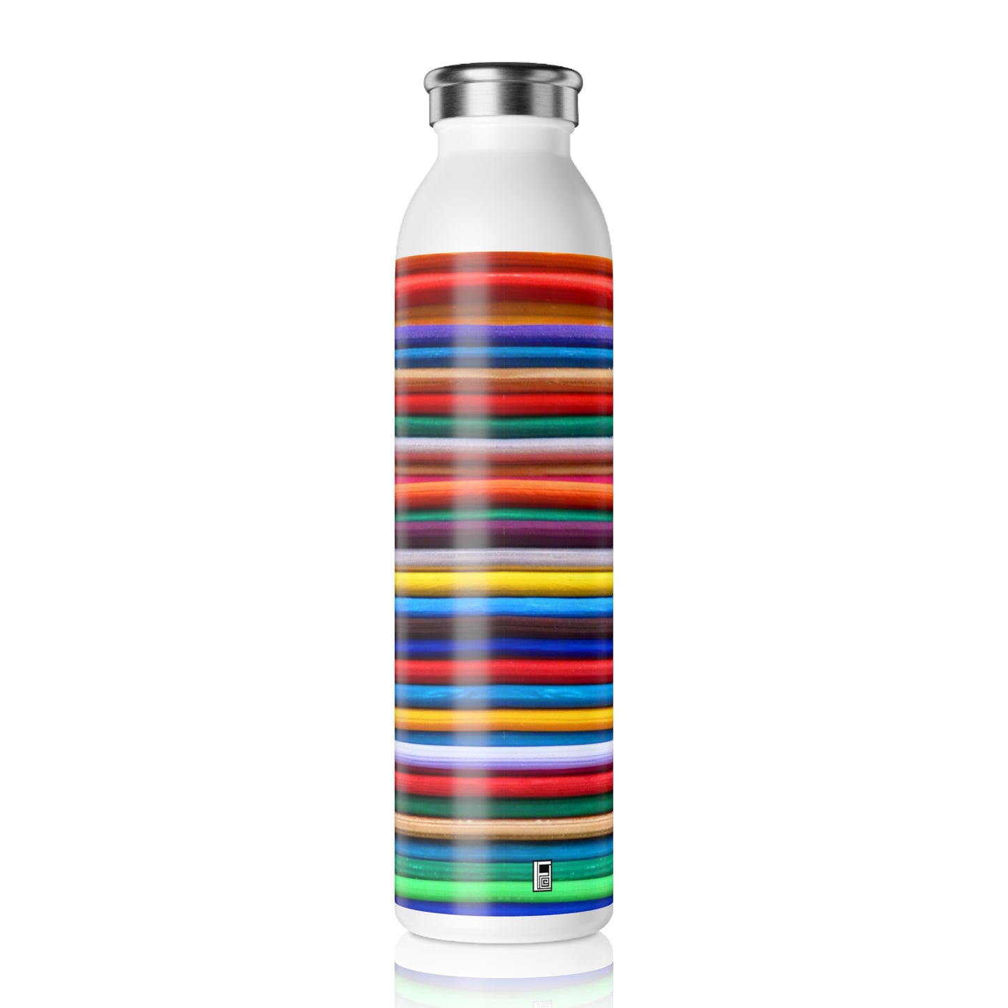 Slim Water Bottle - No. 308 - 'Pathways'