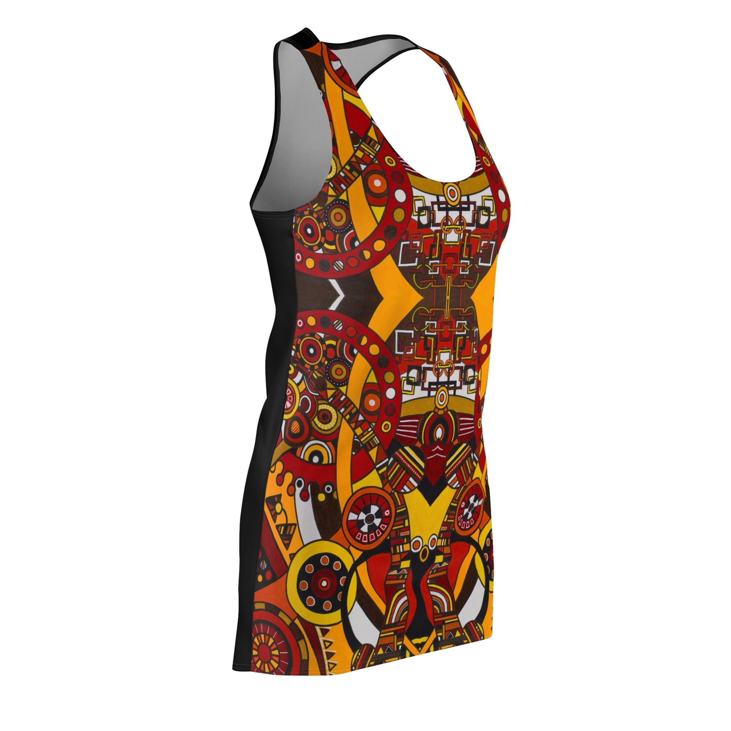 Women's Cut & Sew Racerback Dress - No. 222 - 'Clockworks'