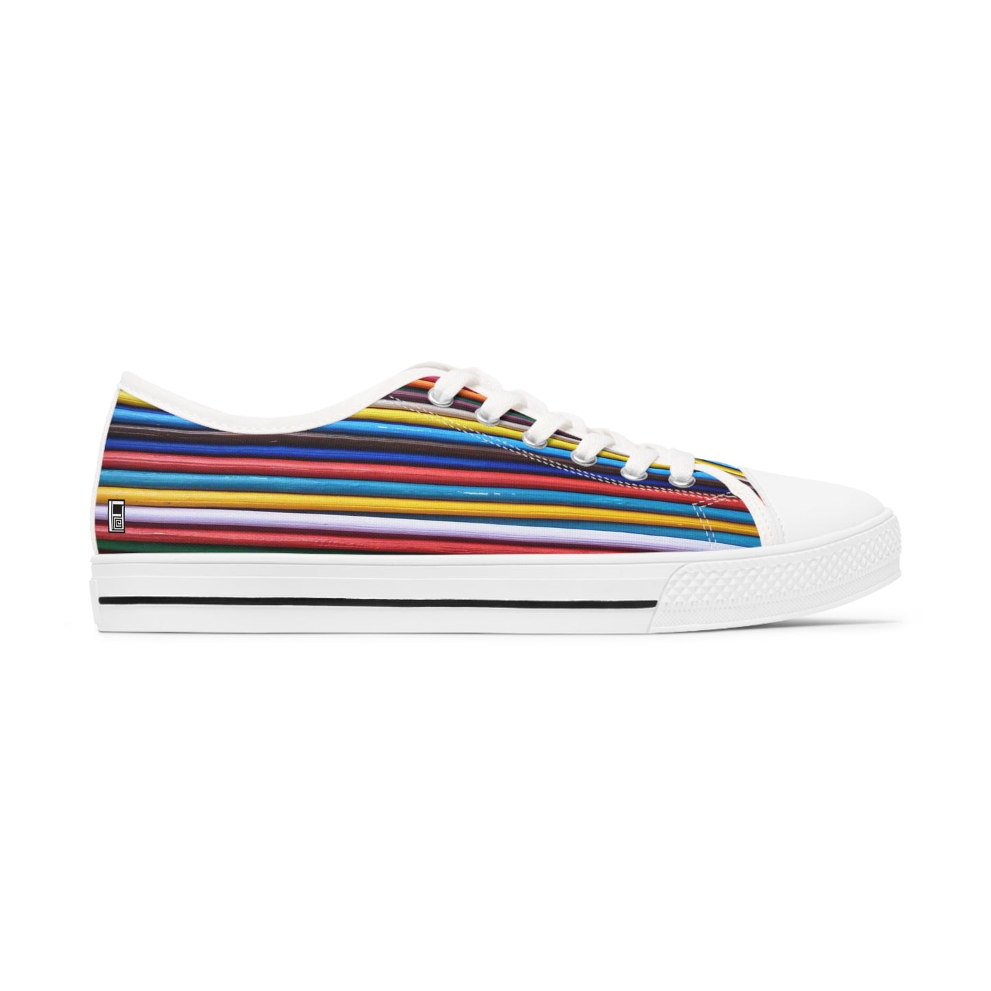 Women's Low Top Sneakers, Black Sole - No. 308 A - 'Pathways'