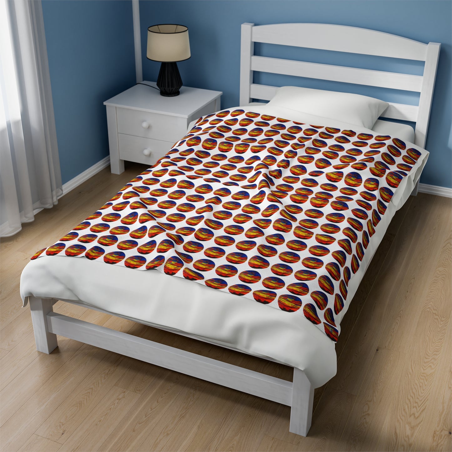 Velveteen Plush Blanket - No.149 - 'Through the lens' on White