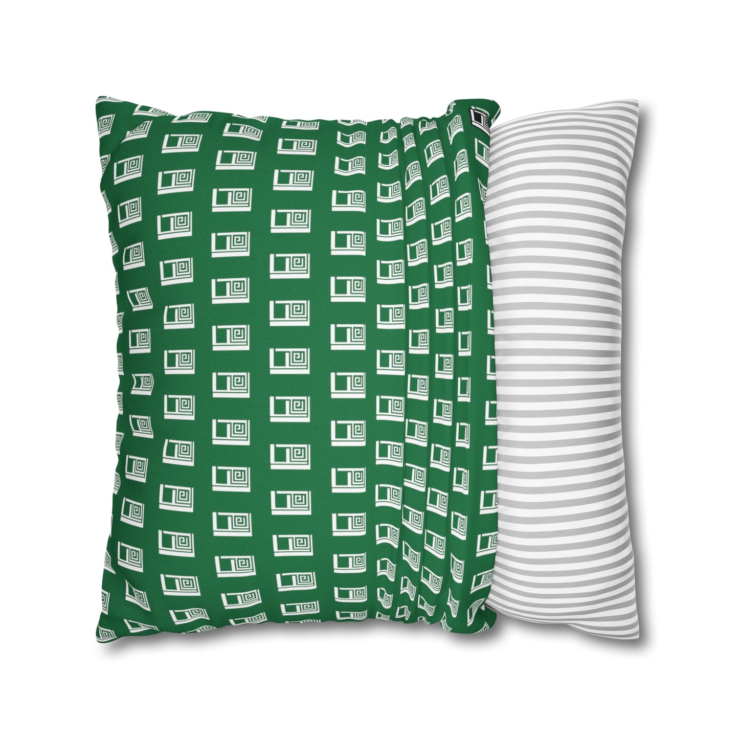 Cushion Pillow Case - No. 000GN - White Logo on Green