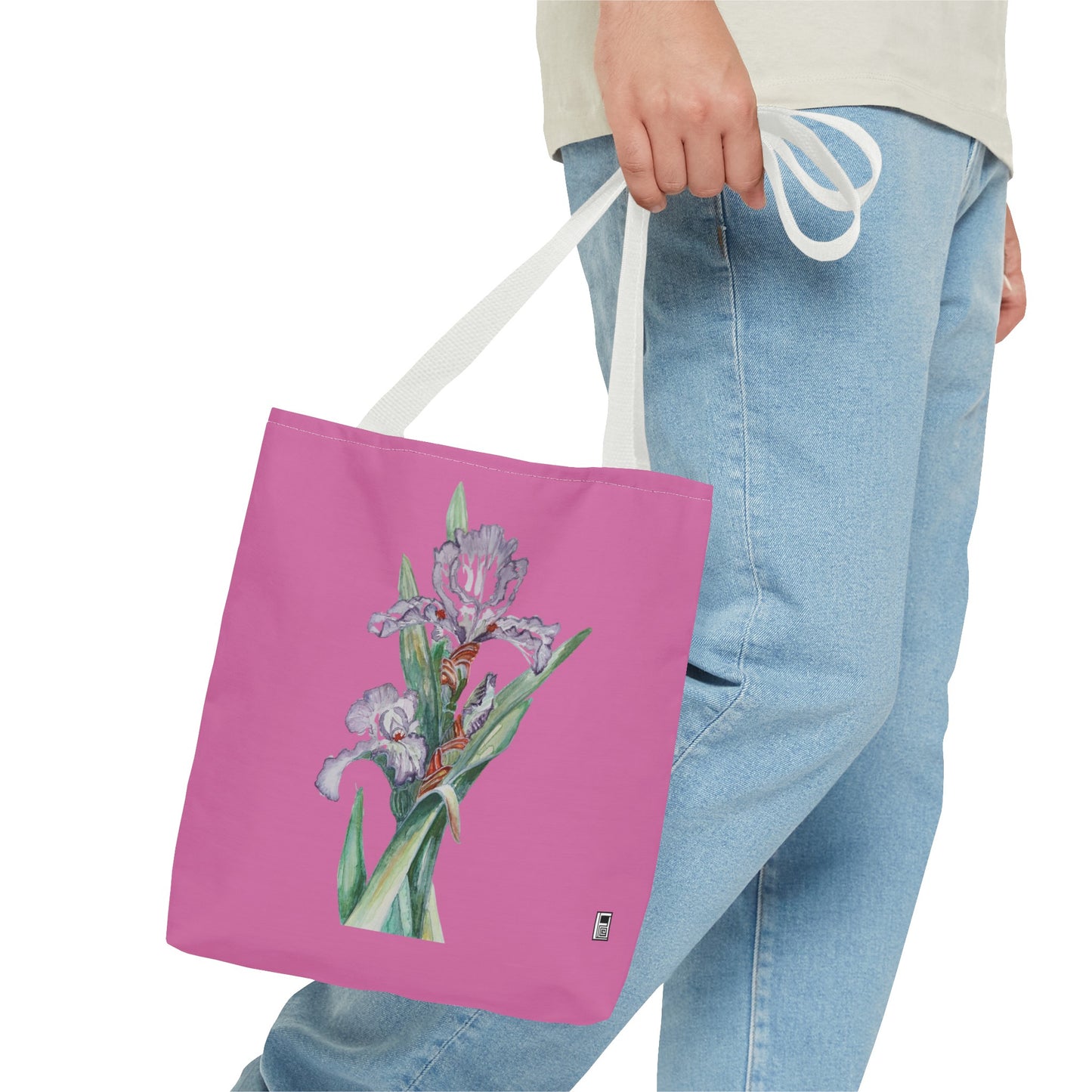 Tote Bag - No. 272 - Purple Orchid on Pink