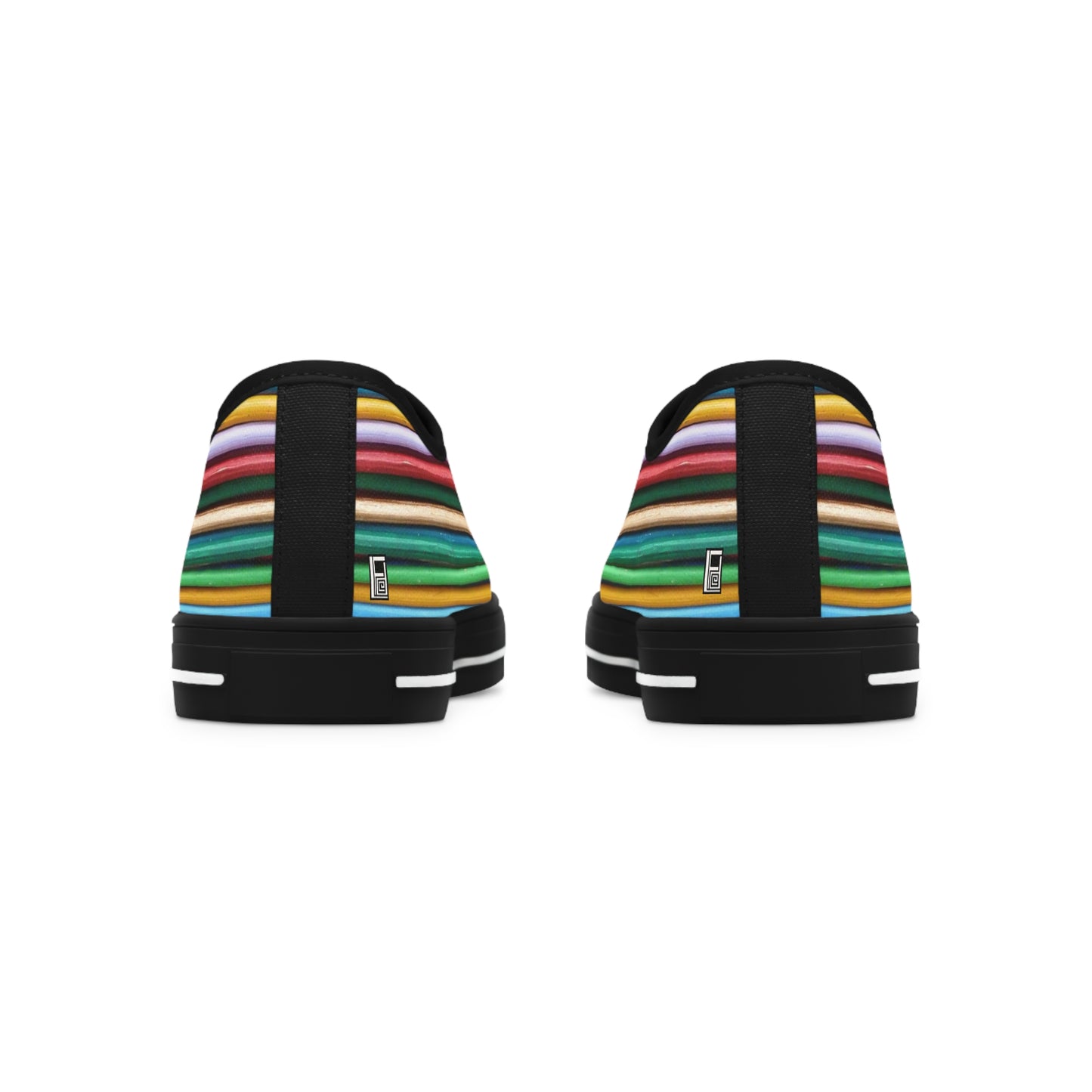 Women's Low Top Sneakers - No. 309 - Multicoloured Lines - By Irish Artist Fiona de Lacy