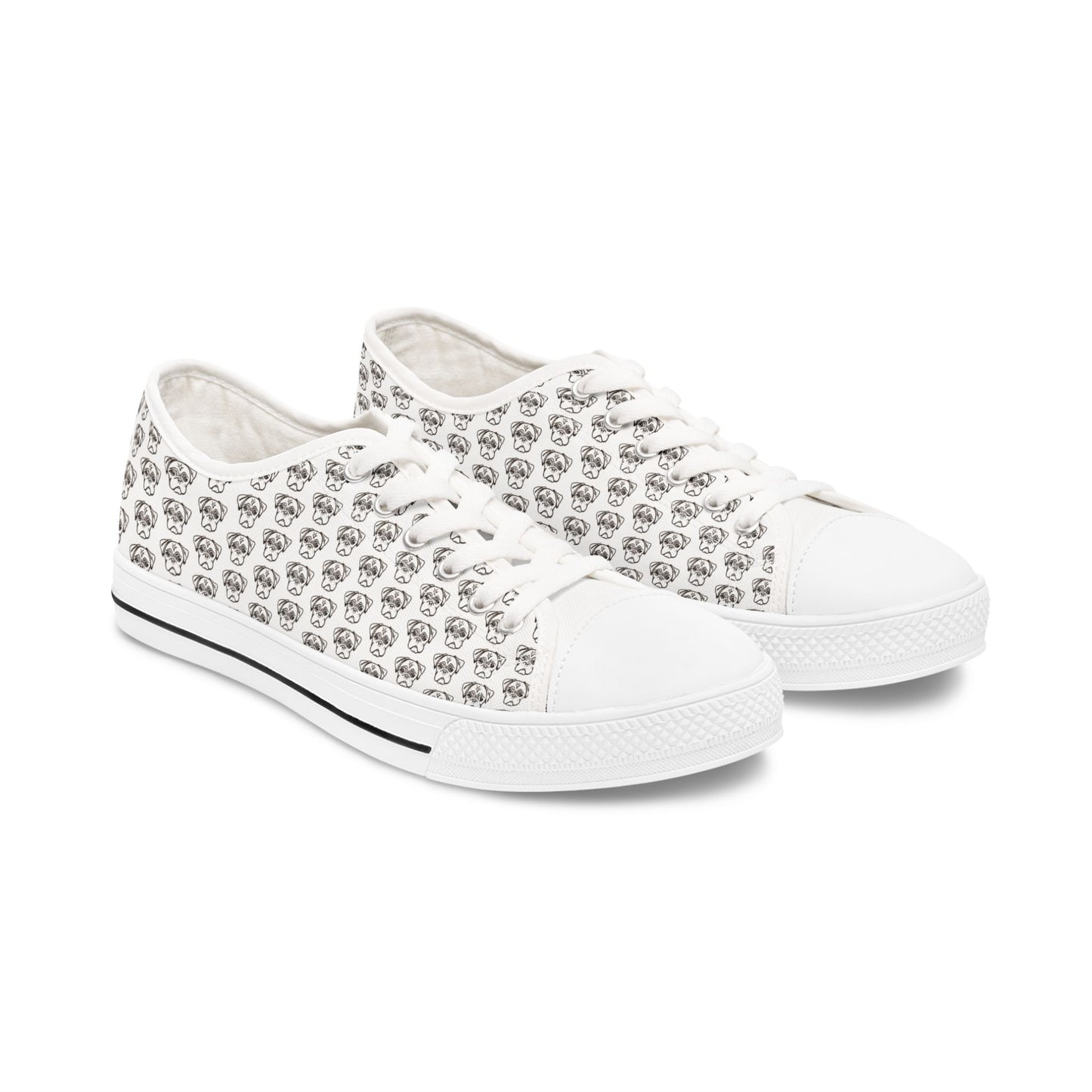 Women's Low Top Sneakers - No. PUG WE