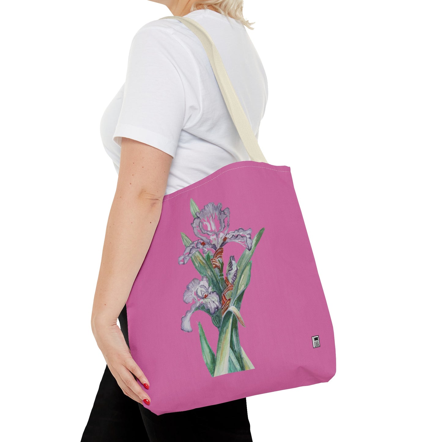 Tote Bag - No. 272 - Purple Orchid on Pink