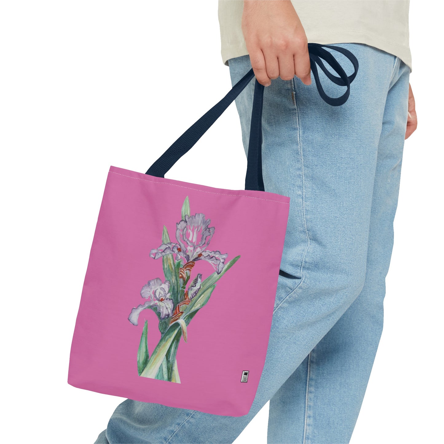 Tote Bag - No. 272 - Purple Orchid on Pink