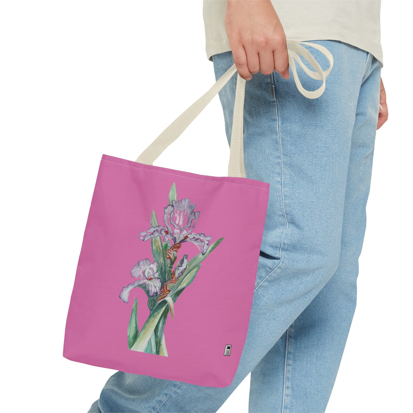 Tote Bag - No. 272 - Purple Orchid on Pink