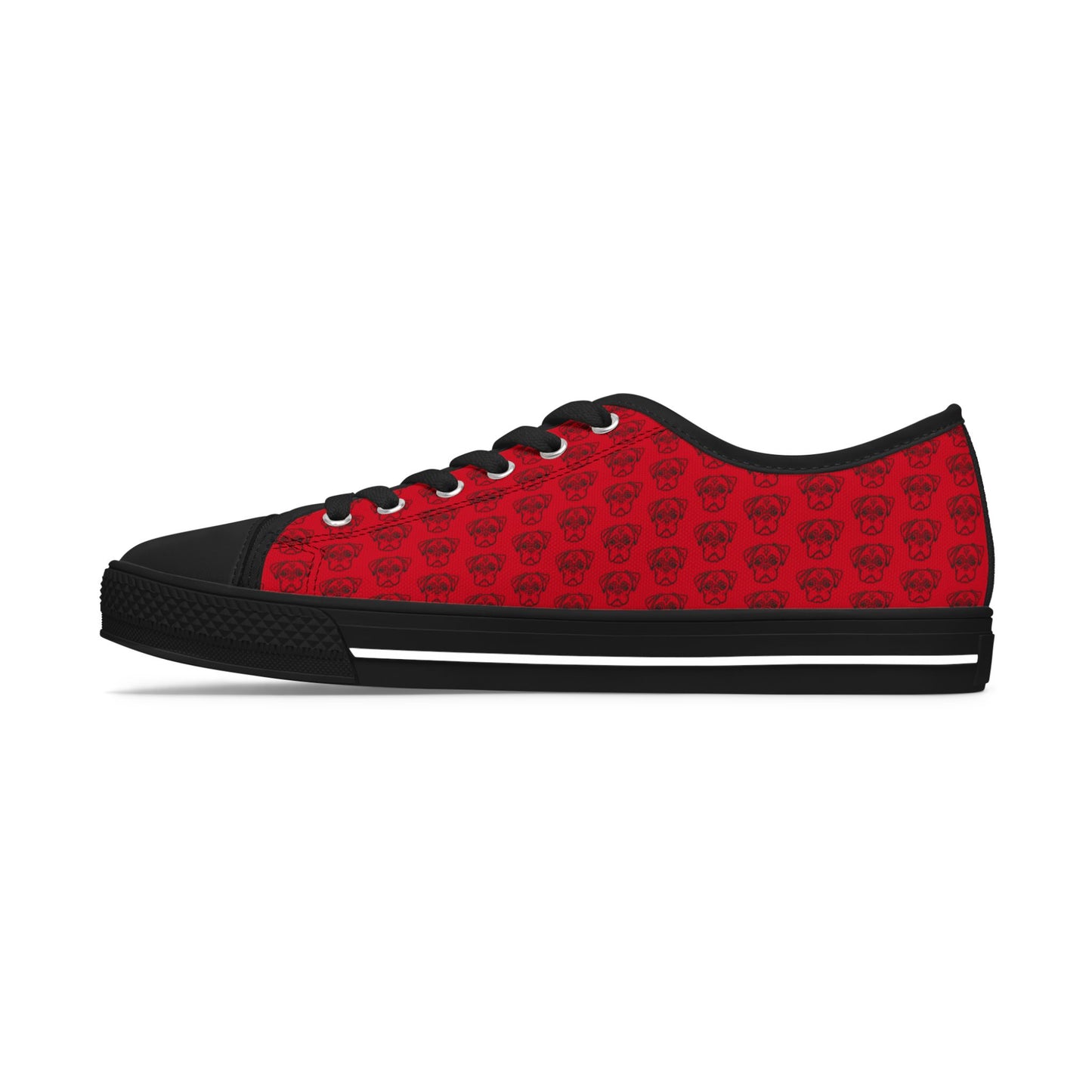 Women's Low Top Sneakers - No. PUG RD