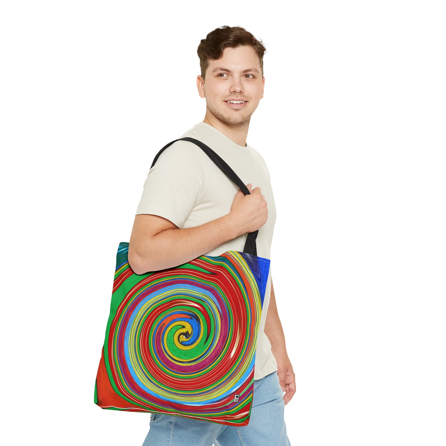 Tote Bag - No.303 - 'Swirl Blue & Orange'