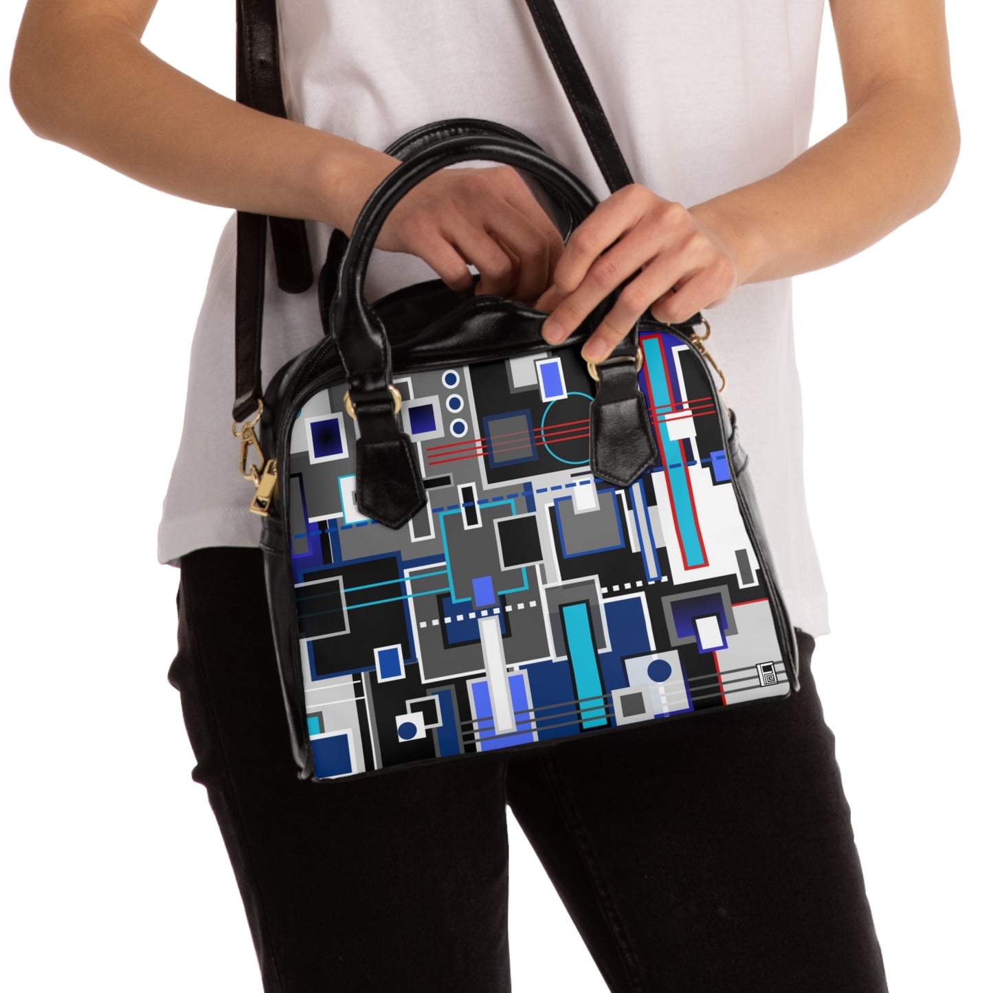 Shoulder Handbag - No. 235 - 'Squared 2'