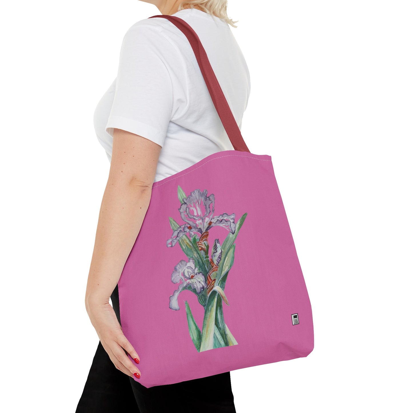 Tote Bag - No. 272 - Purple Orchid on Pink