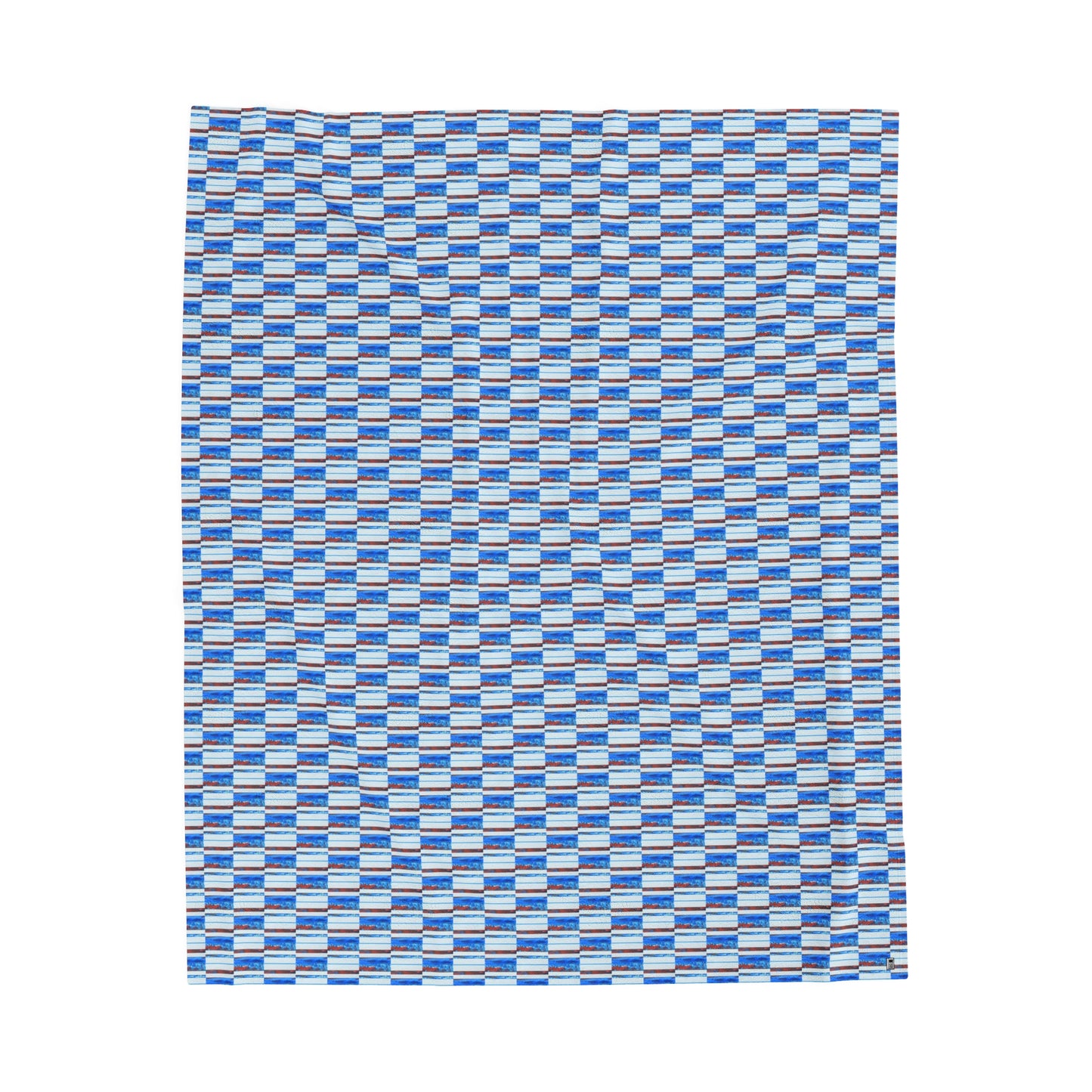 Velveteen Plush Blanket - No. 140 - 'Thin Blue Line'