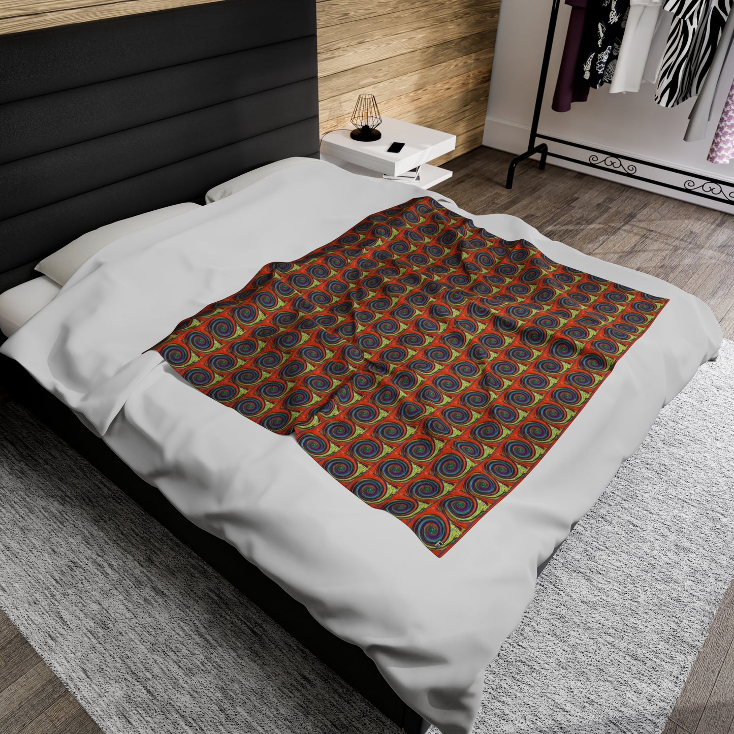 Velveteen Plush Blanket - No. 304 - Y/O Swirl