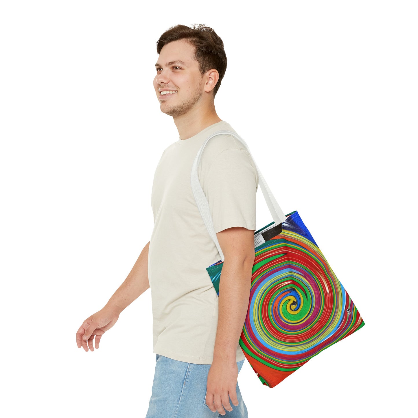 Tote Bag - No.303 - 'Swirl Blue & Orange'