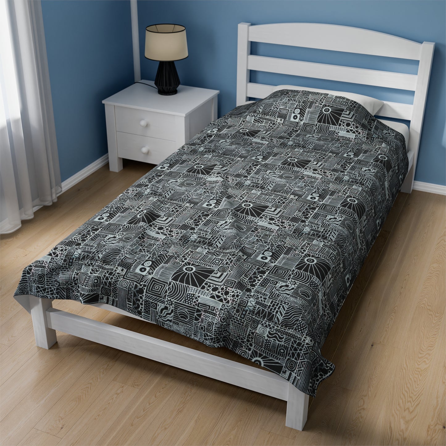 Velveteen Plush Blanket - No. 252 - Monochrome