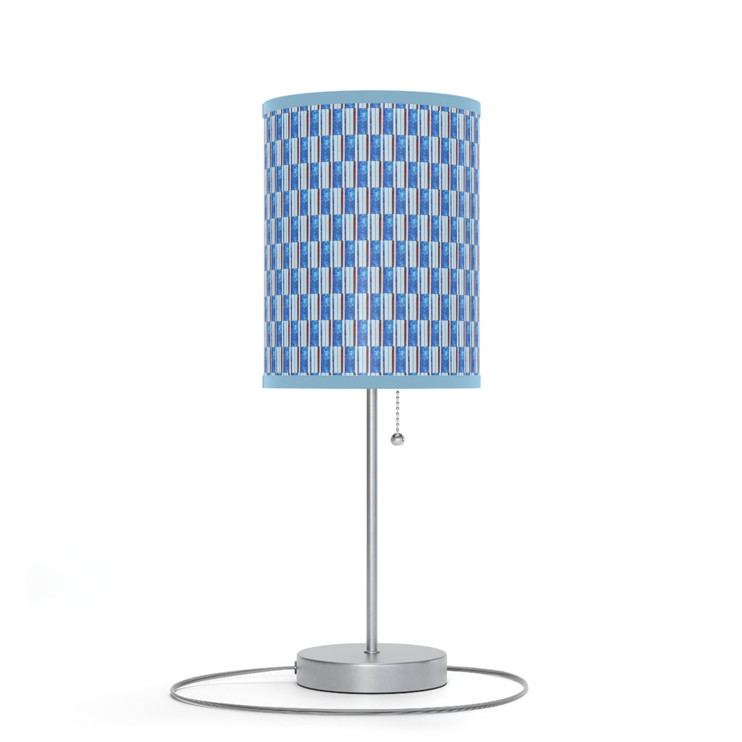 Lamp on a Stand, US|CA plug - No. 140 - 'Thin Blue Line' Pattern