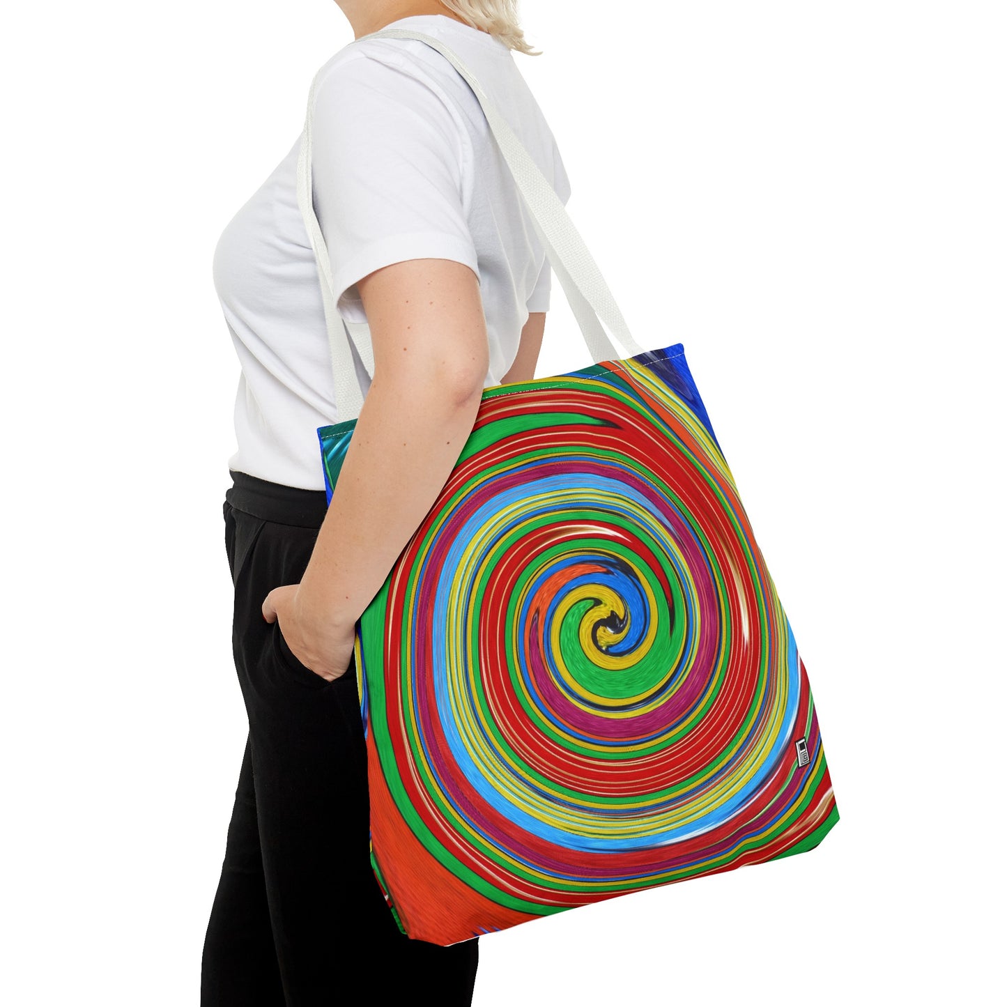 Tote Bag - No.303 - 'Swirl Blue & Orange'