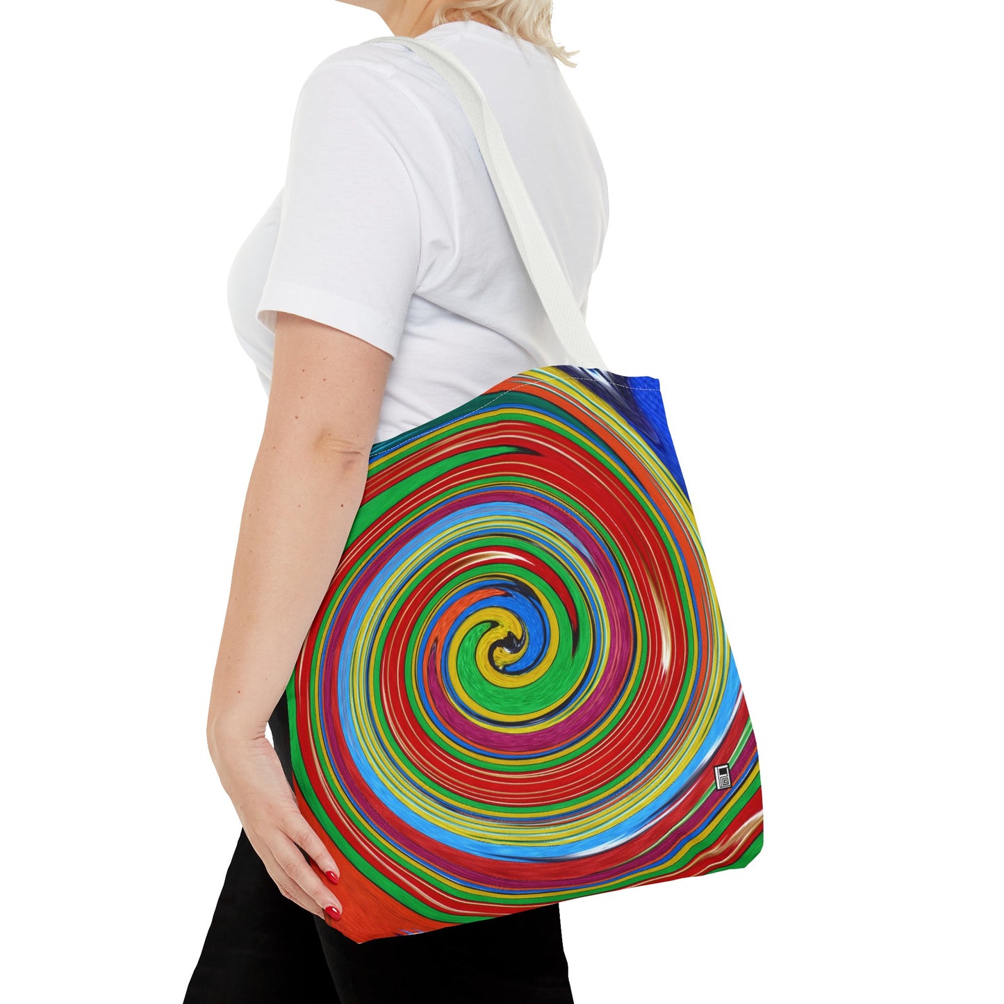 Tote Bag - No.303 - 'Swirl Blue & Orange'