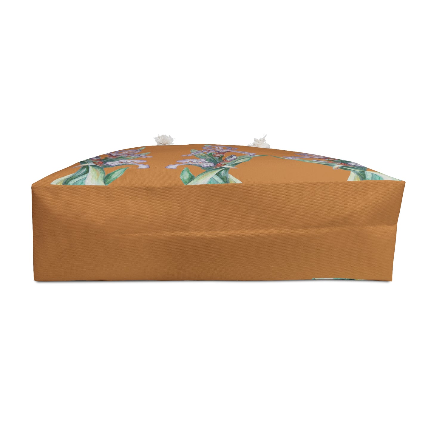 Weekender / Beach / Overnight Bag - No. 272 - Purple Orchid on Light Brown