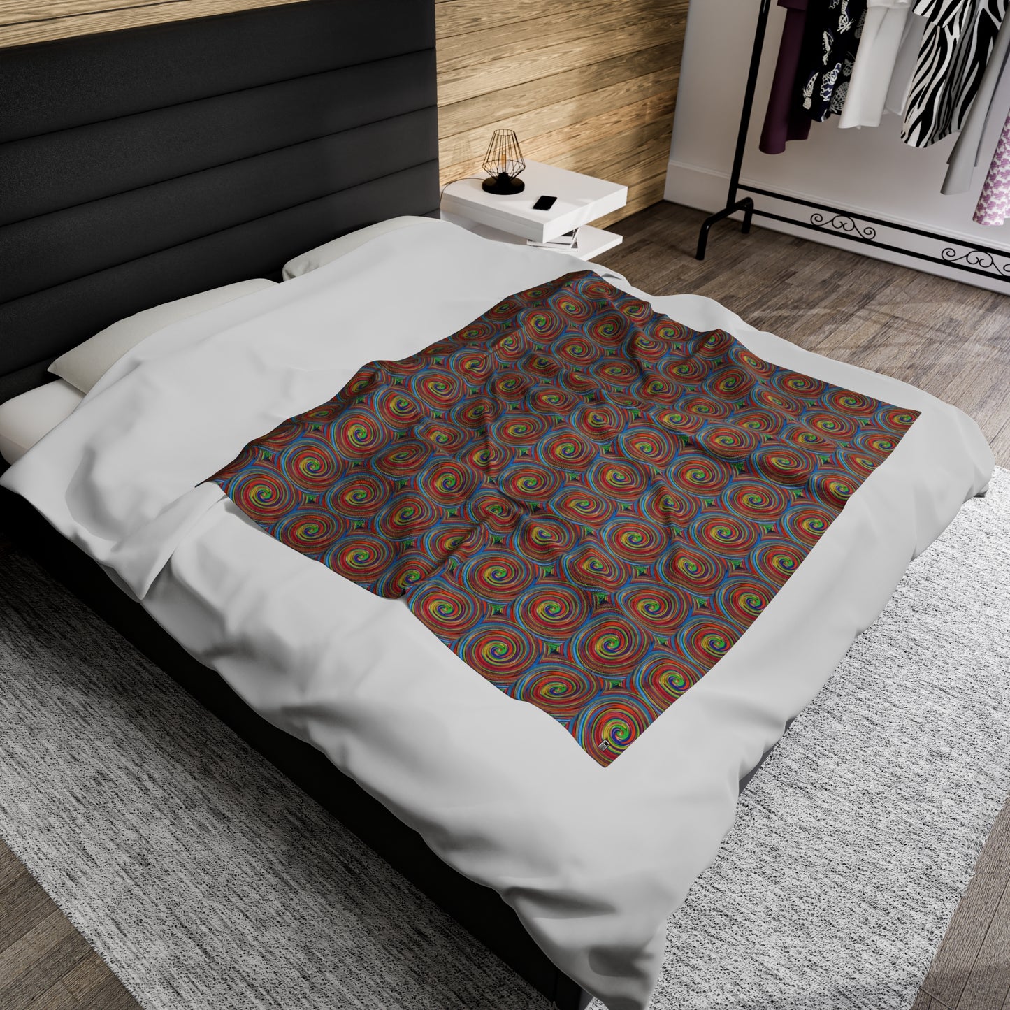 Velveteen Plush Blanket - No. 301 - P/G Swirl