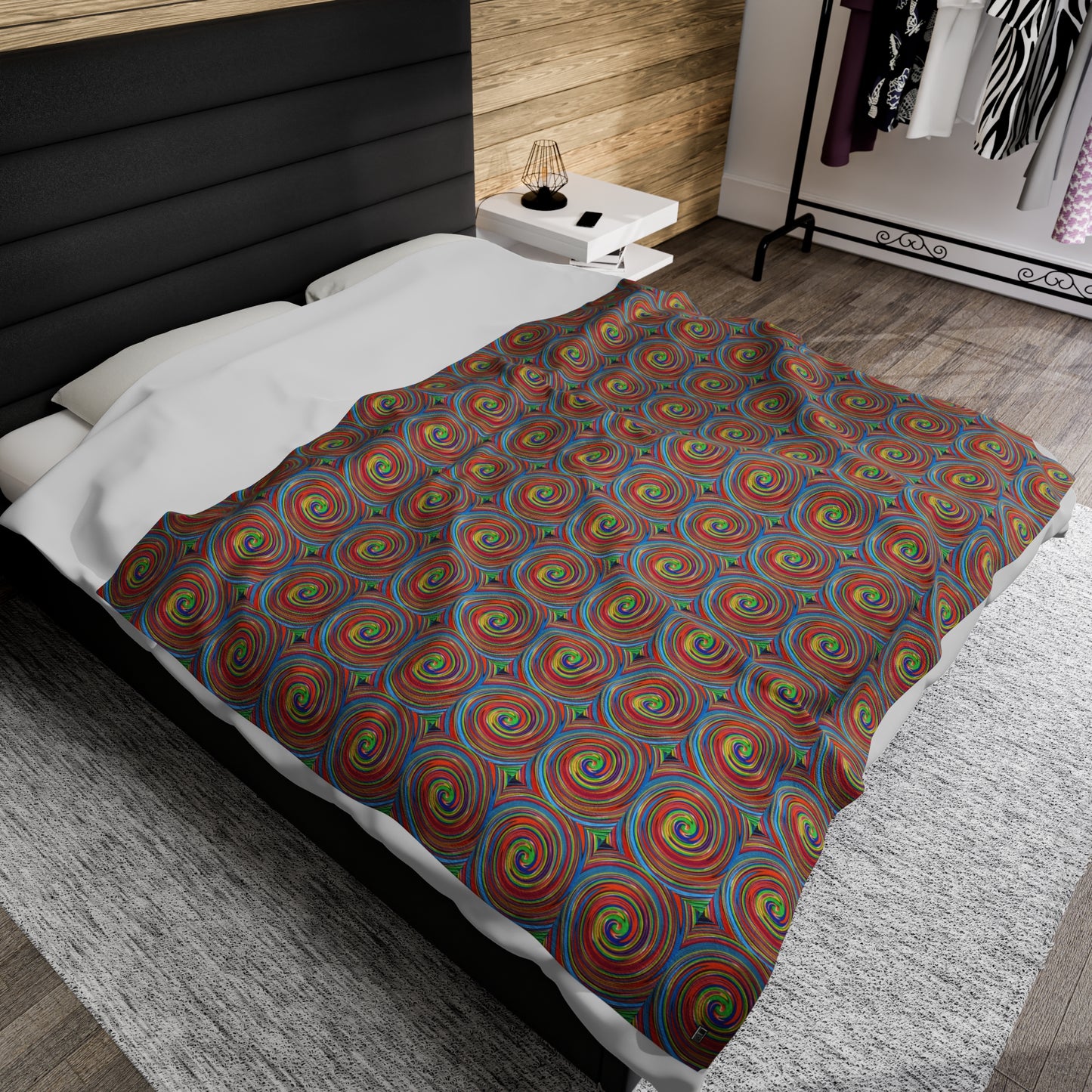 Velveteen Plush Blanket - No. 301 - P/G Swirl