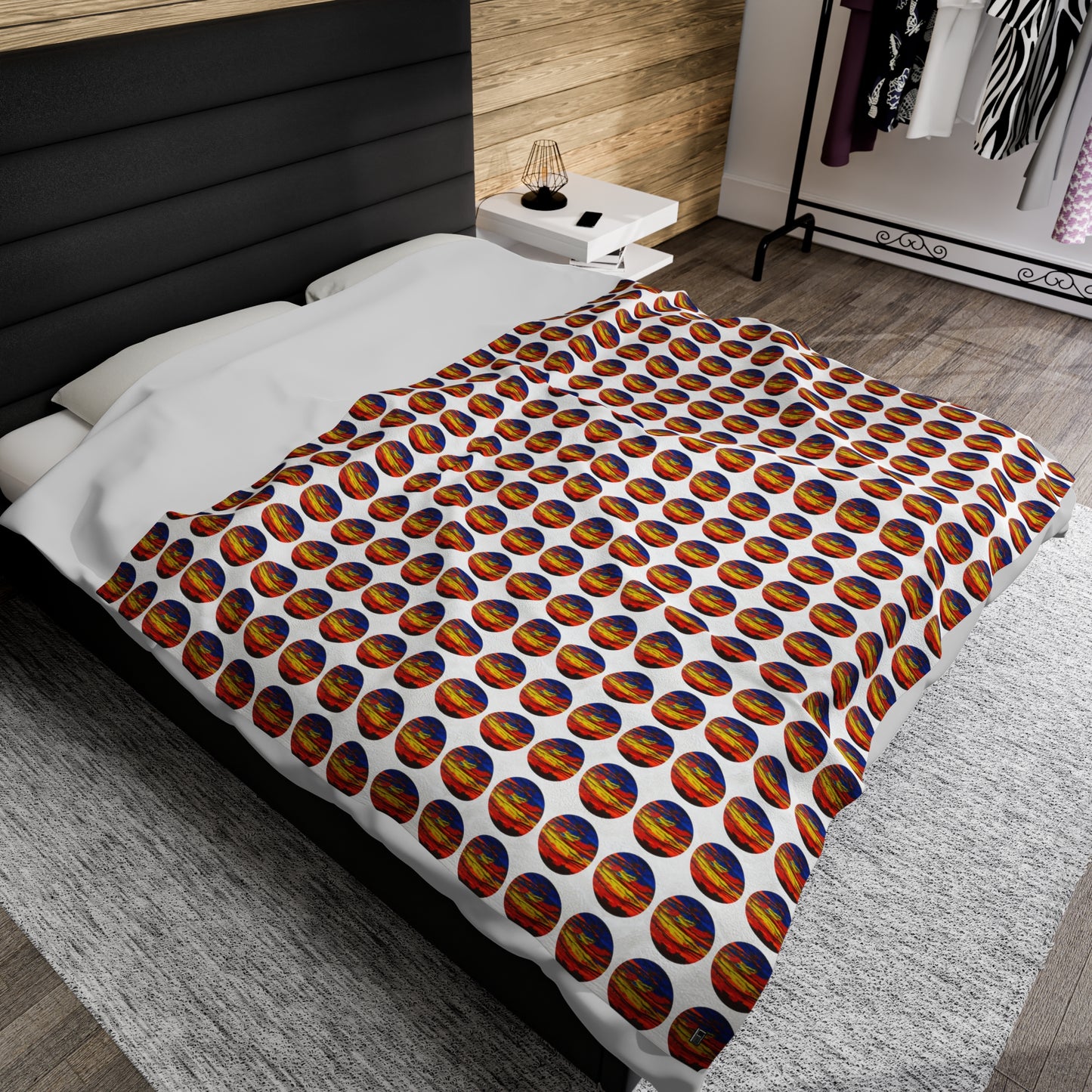 Velveteen Plush Blanket - No.149 - 'Through the lens' on White
