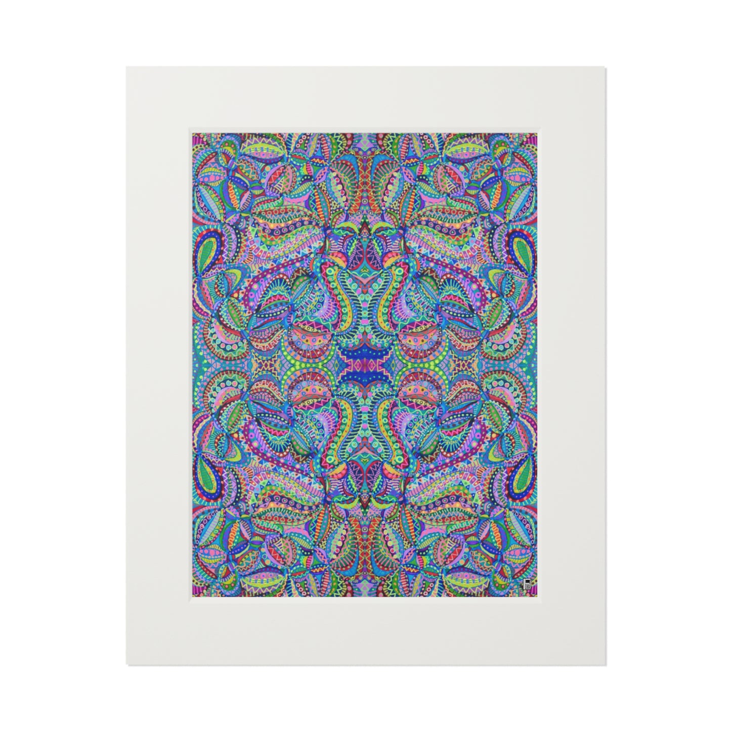Fine Art Print (Cardboard Frame) - No. 256 - Multicoloured Abstract