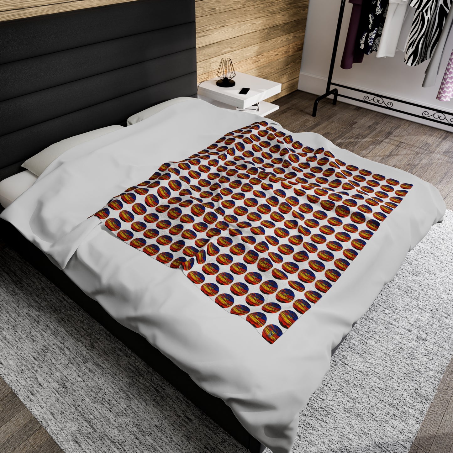 Velveteen Plush Blanket - No.149 - 'Through the lens' on White