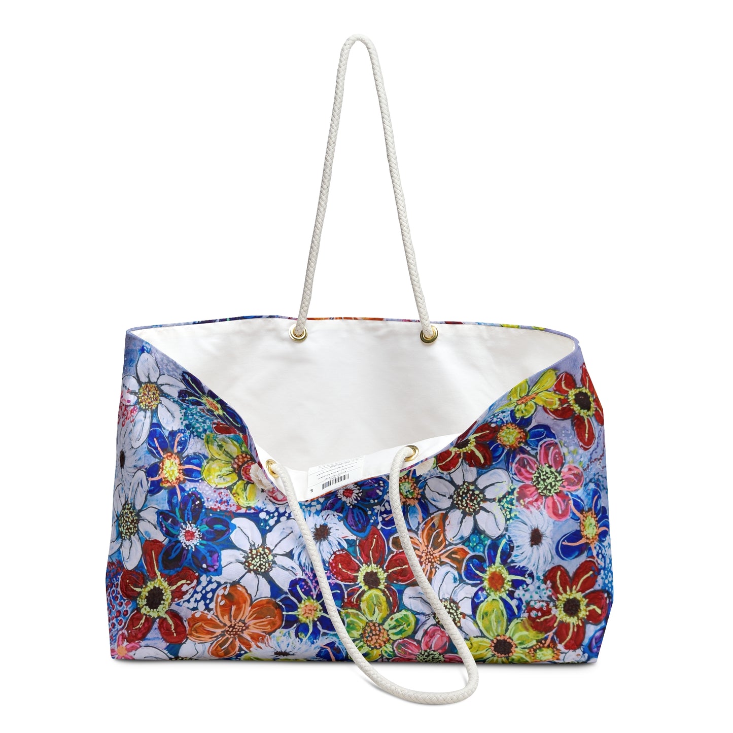 Weekender / Beach / Overnight Bag - No. 240 - 'Flowers on Purple'