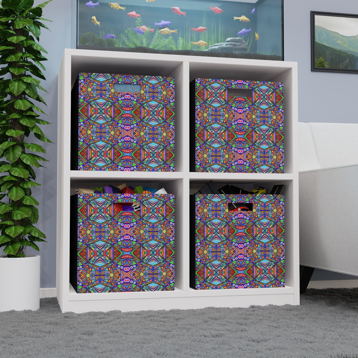 Felt Storage Box - No. 291 - Abstract Pattern