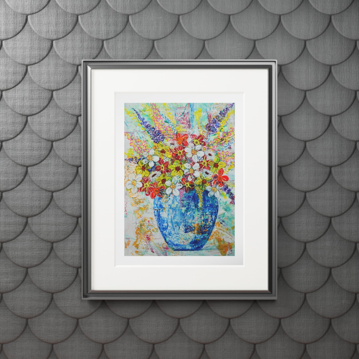 Fine Art Print (Cardboard Frame) - No. 247 - Blue vase