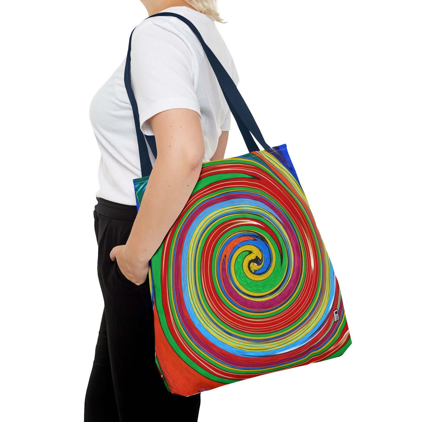 Tote Bag - No.303 - 'Swirl Blue & Orange'