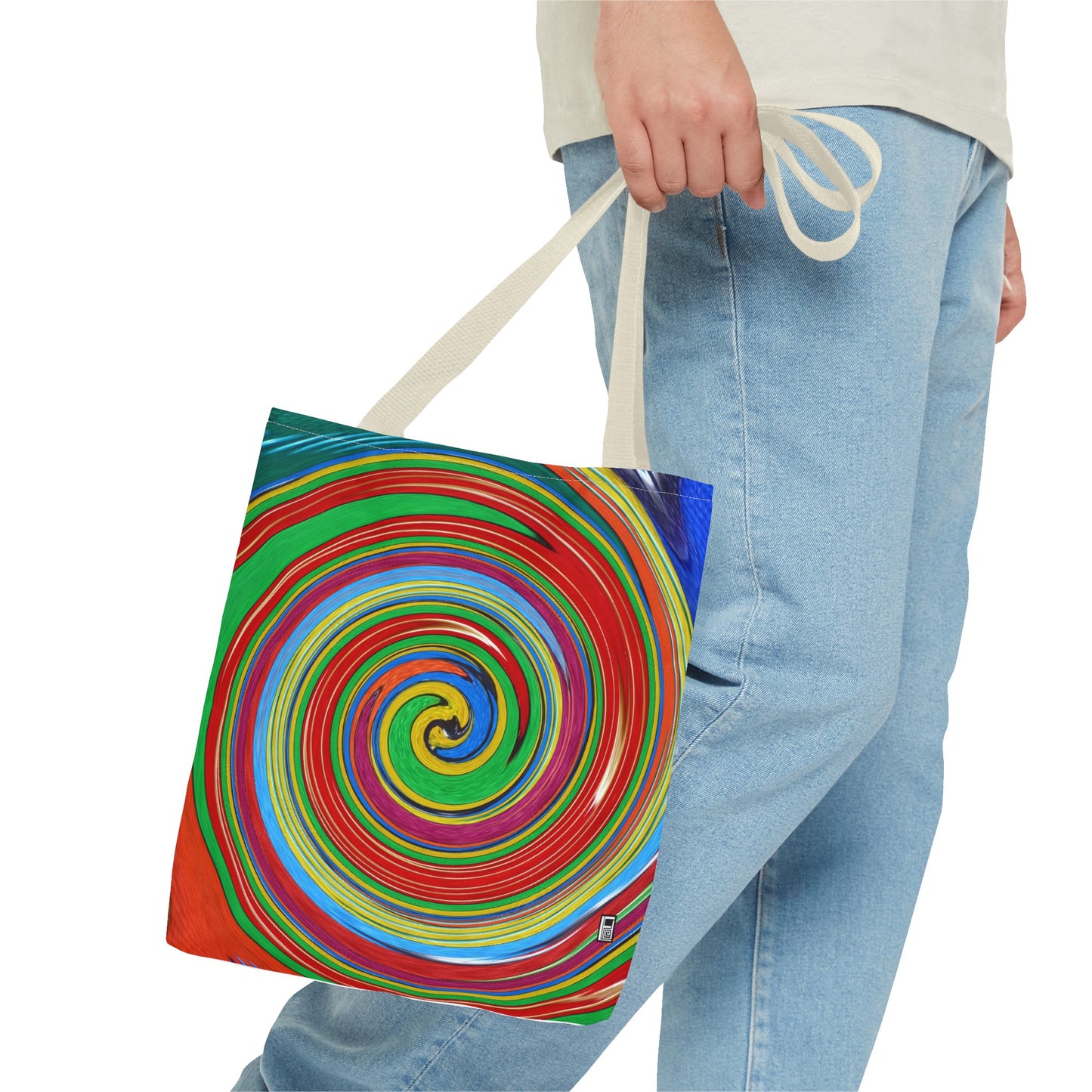 Tote Bag - No.303 - 'Swirl Blue & Orange'