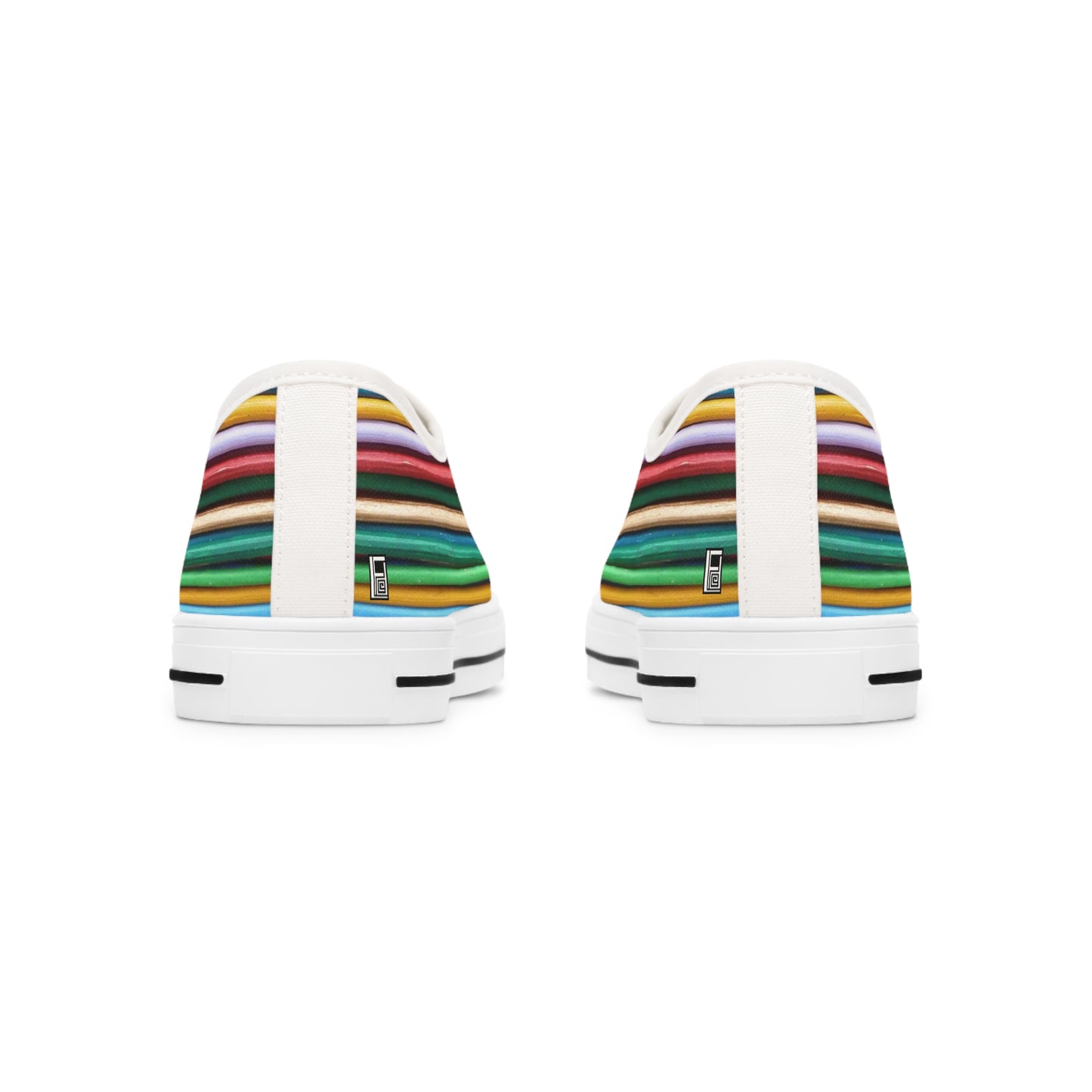 Women's Low Top Sneakers - No. 309 - Multicoloured Lines - By Irish Artist Fiona de Lacy