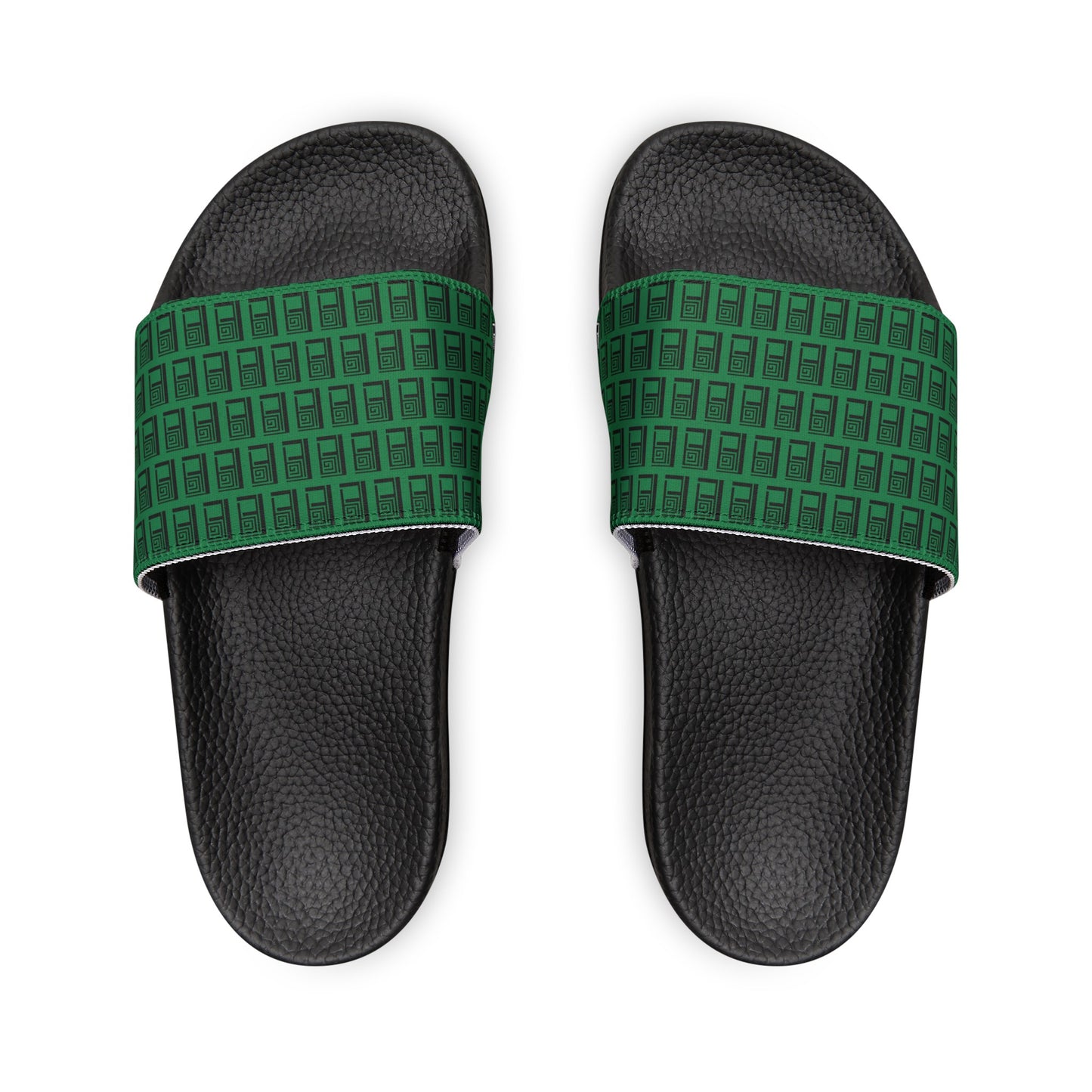 Children's Sliders - No. 000GN - Black Logo on Green