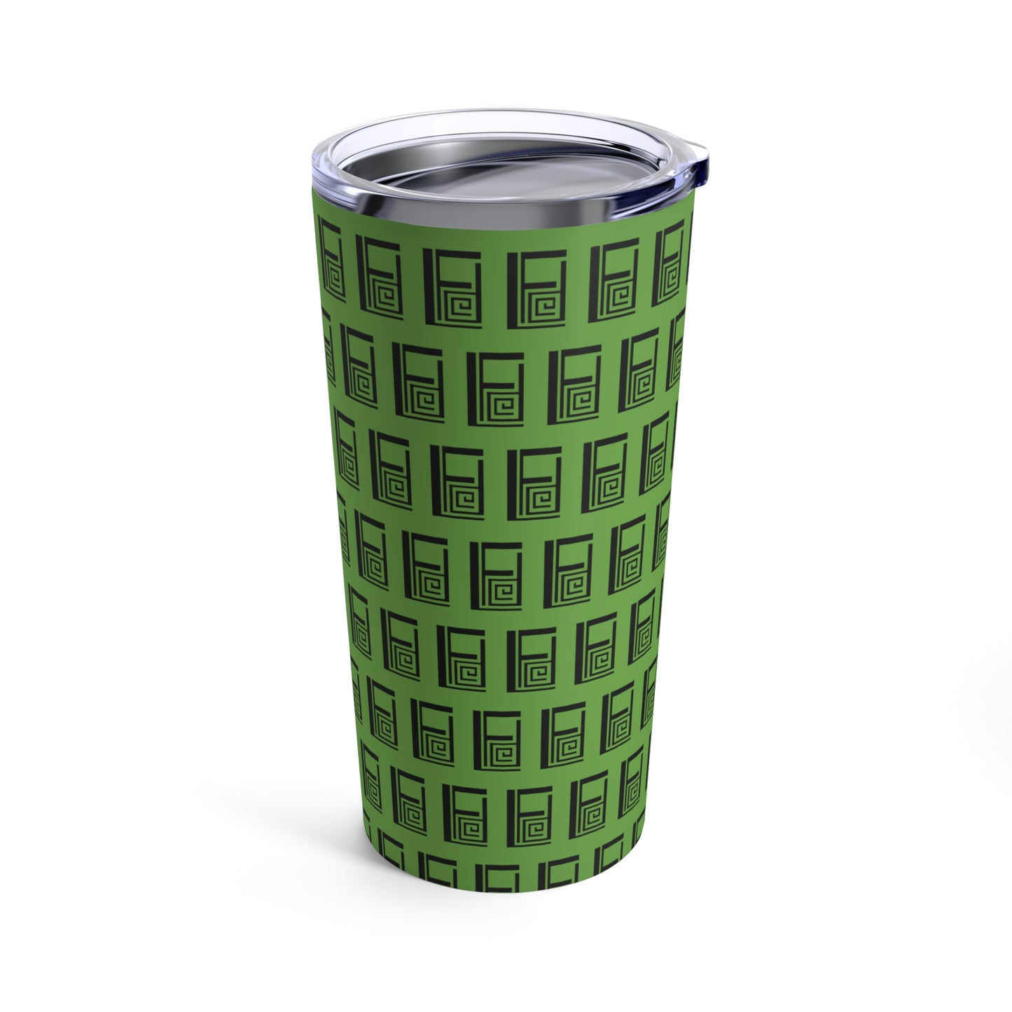 Tumbler 20oz - No. 000GN- Black Logo on Green - By Irish Artist Fiona de Lacy