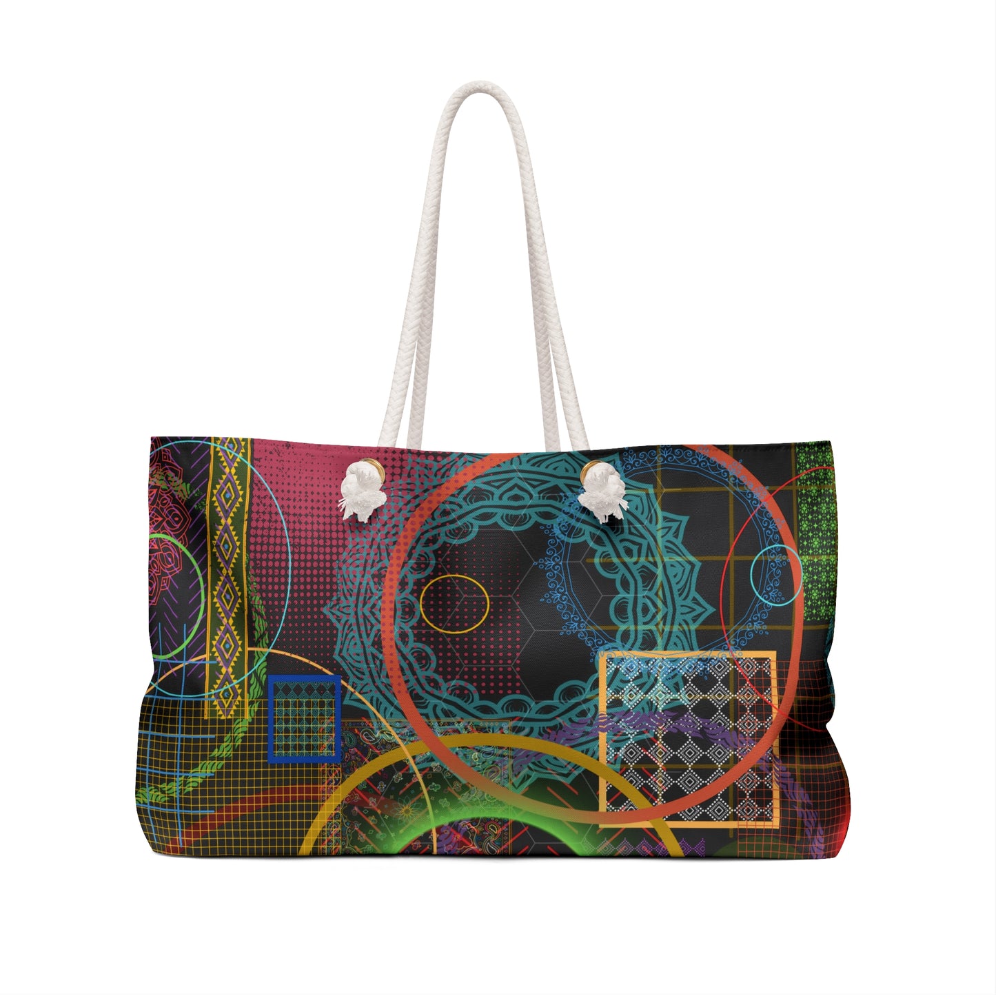 Weekender Bag / Beach Bag - No. 299 - 'Rings'